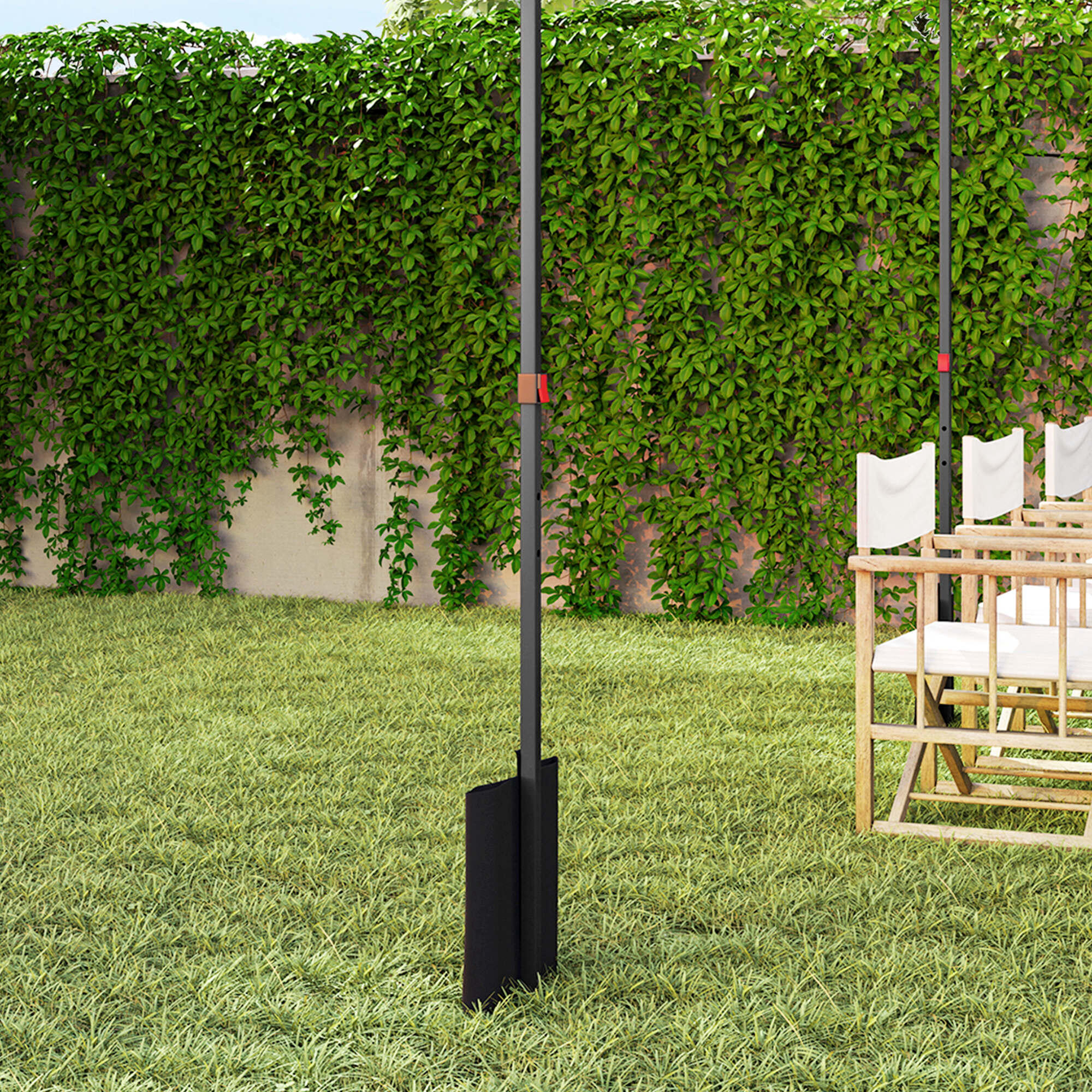 Tenda dobrável 297x297x287 cm branco Outsunny 4/7
