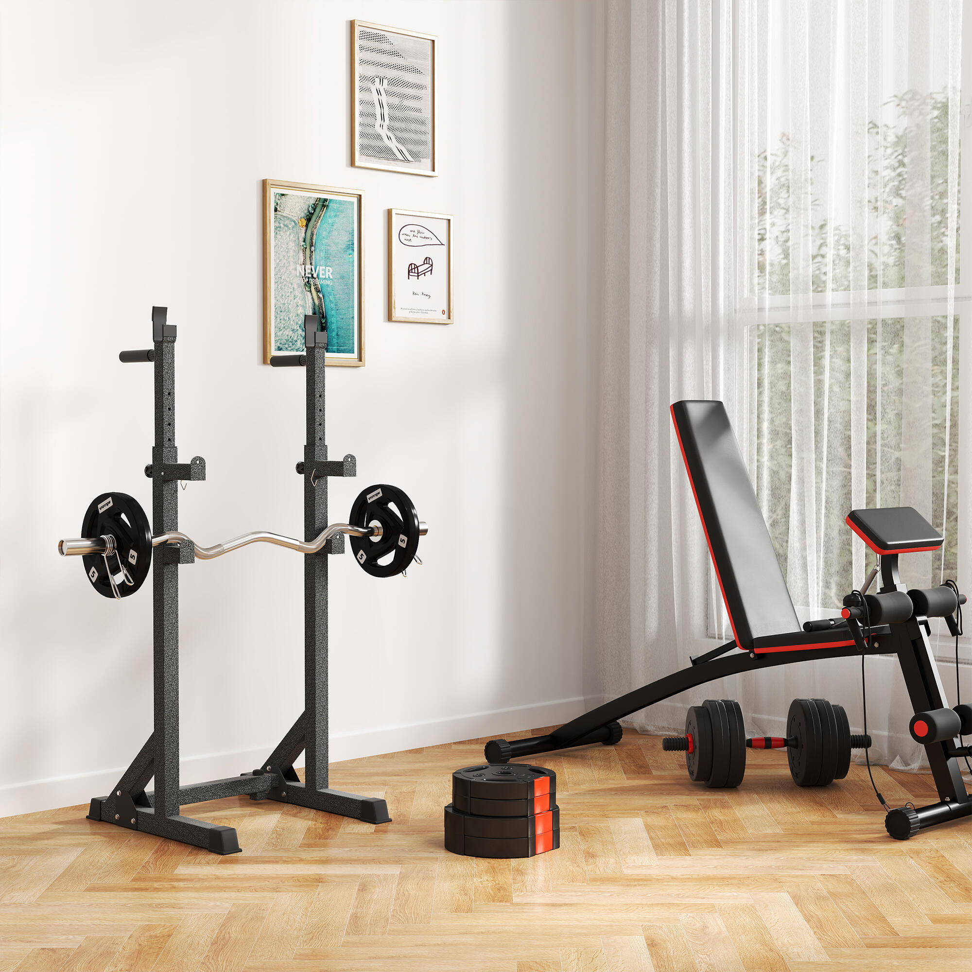 Discos de Pesas SPORTNOW 27x27x4.5 cm Negro 4/7