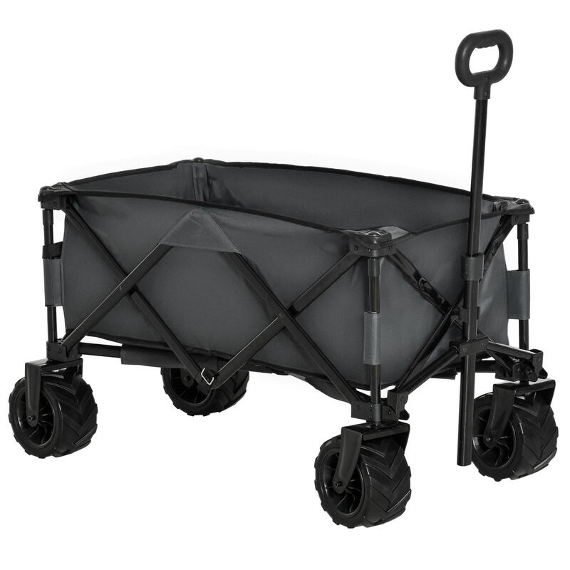 Carro de playa Outsunny 108x55x89 cm Gris Oscuro