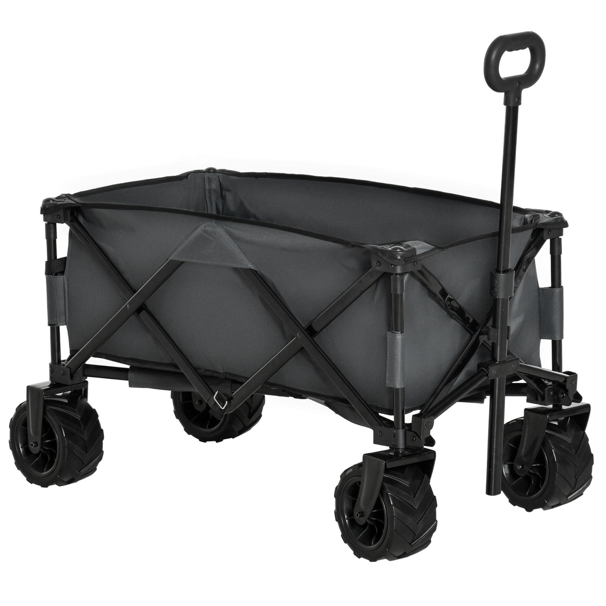 OUTSUNNY Carrinho de transporte 108x55x61-91 cm cinzento Outsunny