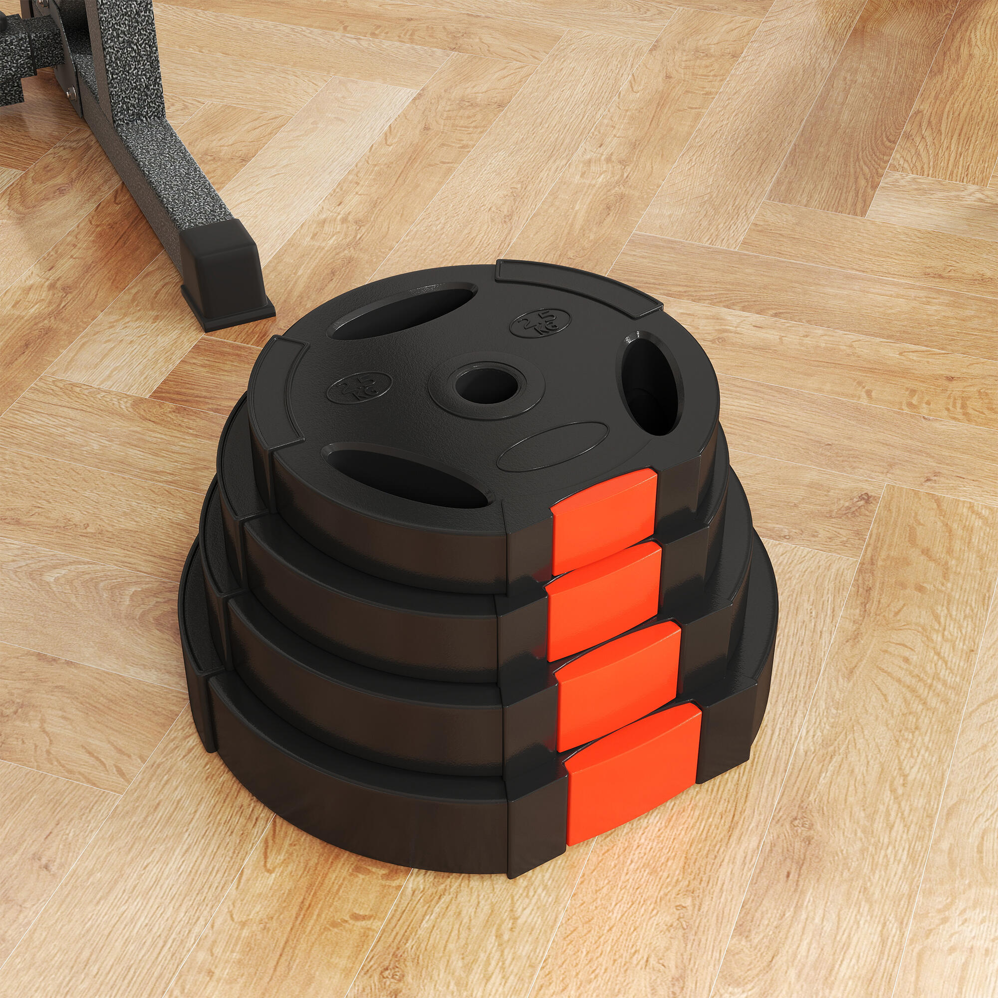 Discos de Pesas SPORTNOW 27x27x4.5 cm Negro 5/7