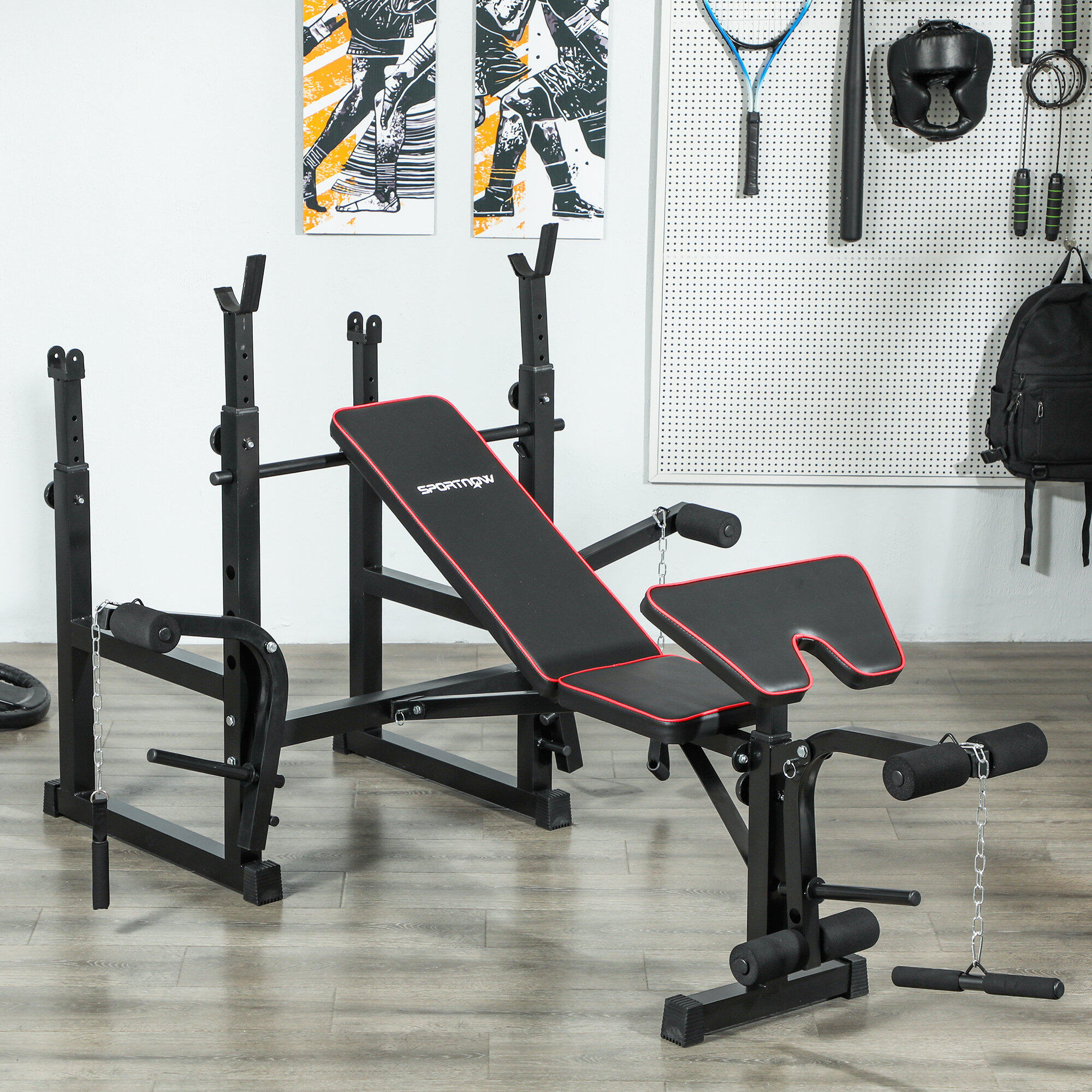Banco de Pesas SPORTNOW 213x140x116 cm Negro 2/8