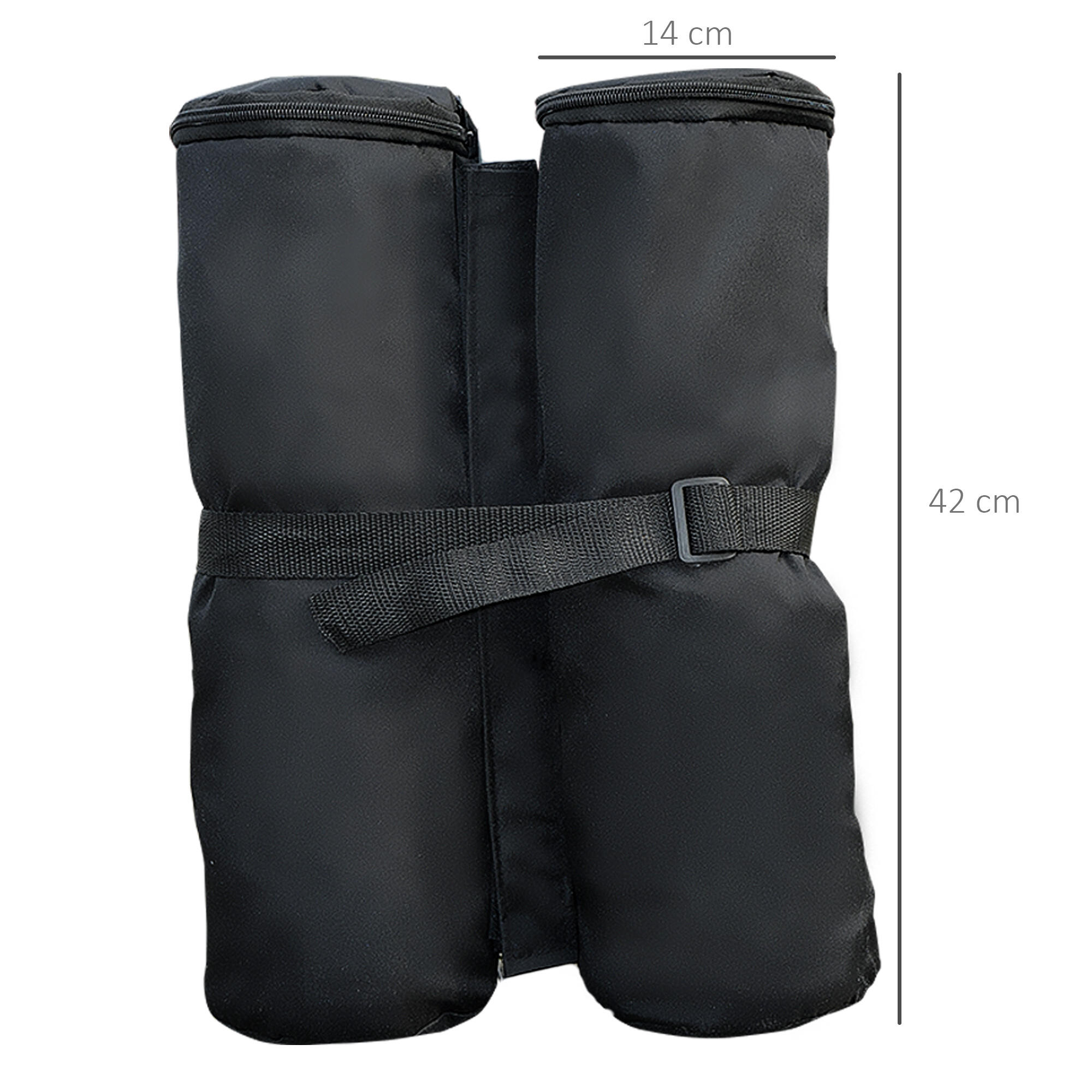 4 pesos para carpas 14x14x42 cm preto Outsunny 3/7