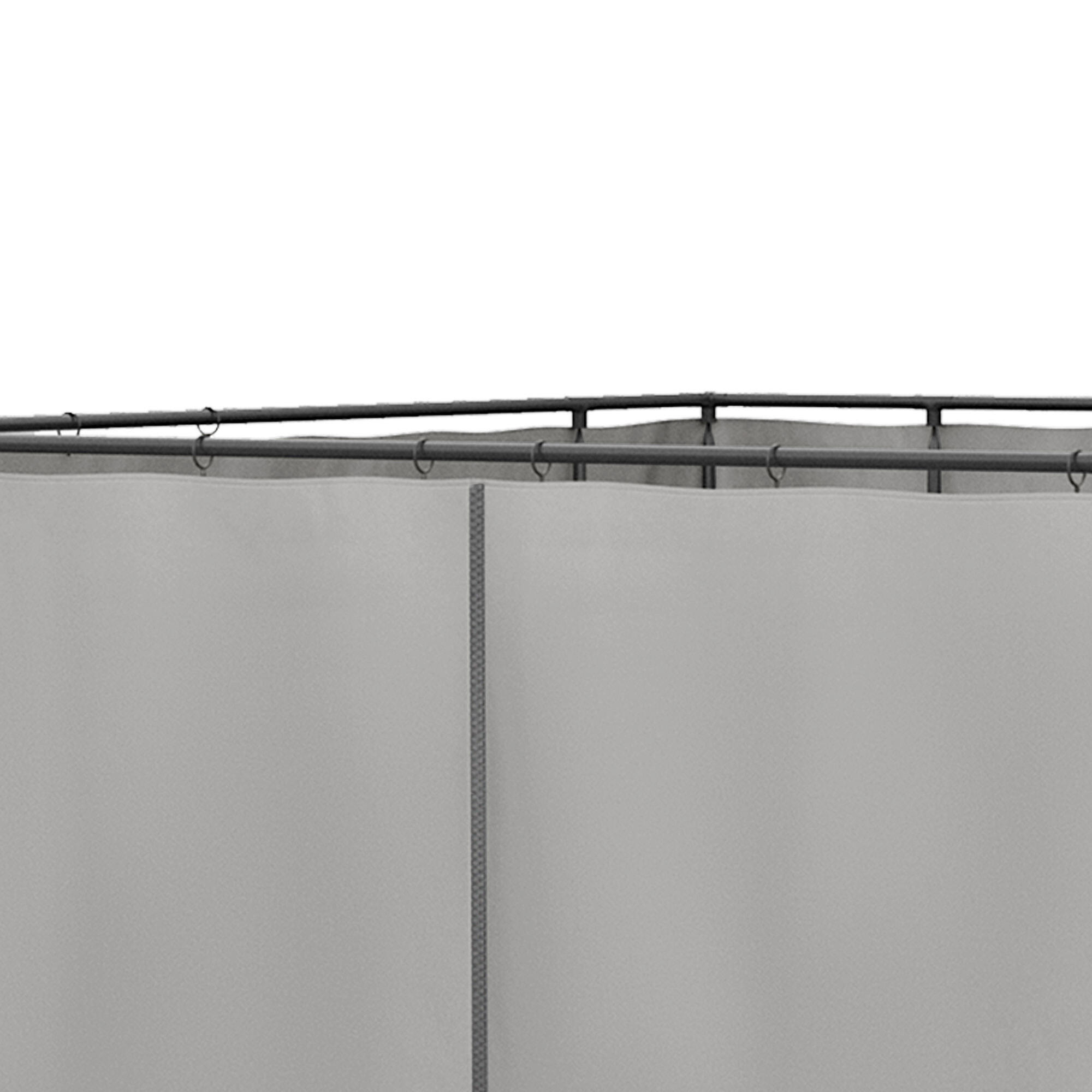 Paredes laterais para tenda 302x205 cm cinza claro Outsunny 4/7