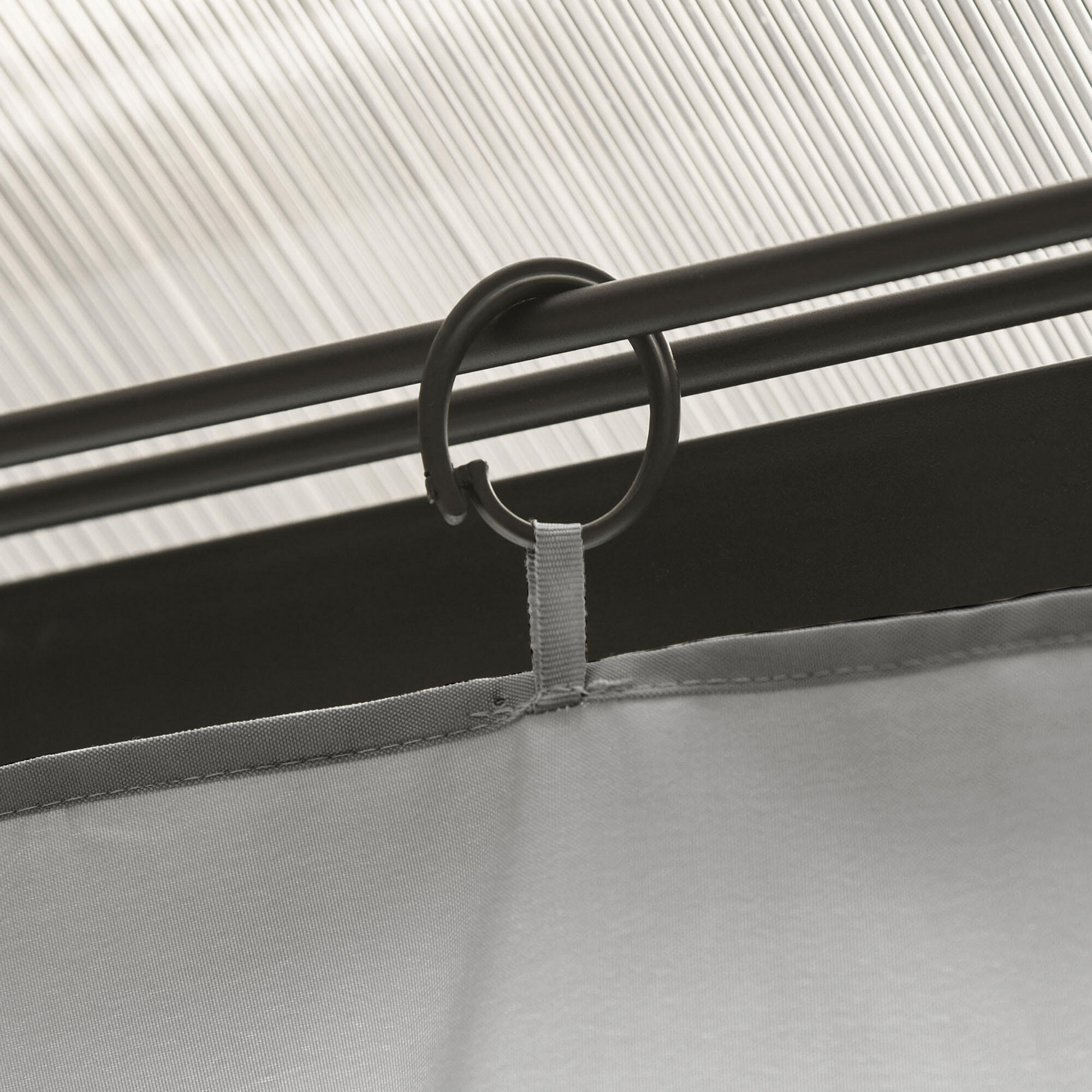Paredes laterais para tenda 302x205 cm cinza claro Outsunny 5/7
