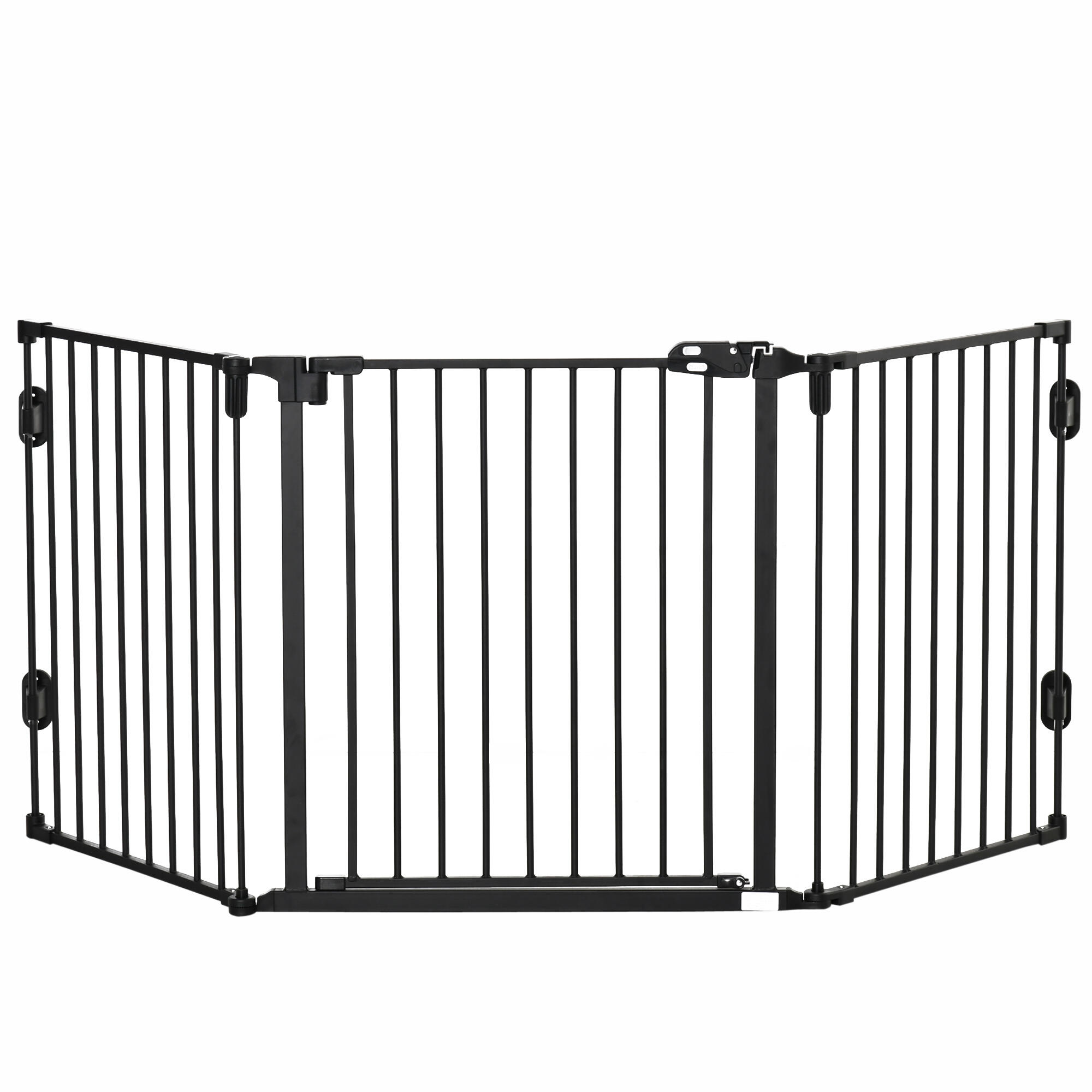 PAWHUT Barreira de segurança para cães 202,5x2x76 cm preto PawHut