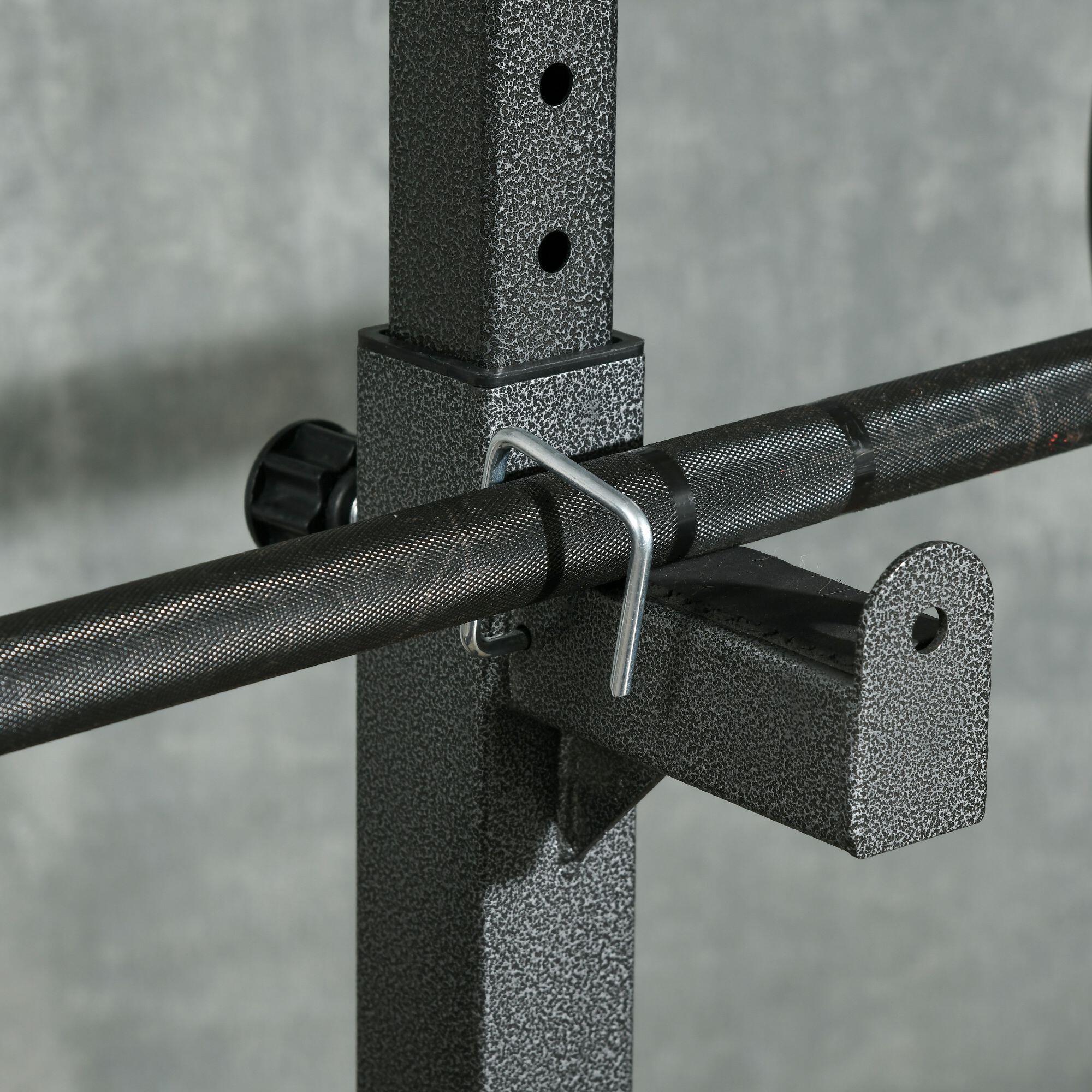 Suporte para barras 60-87x65x121-158 cm preto SPORTNOW 4/7