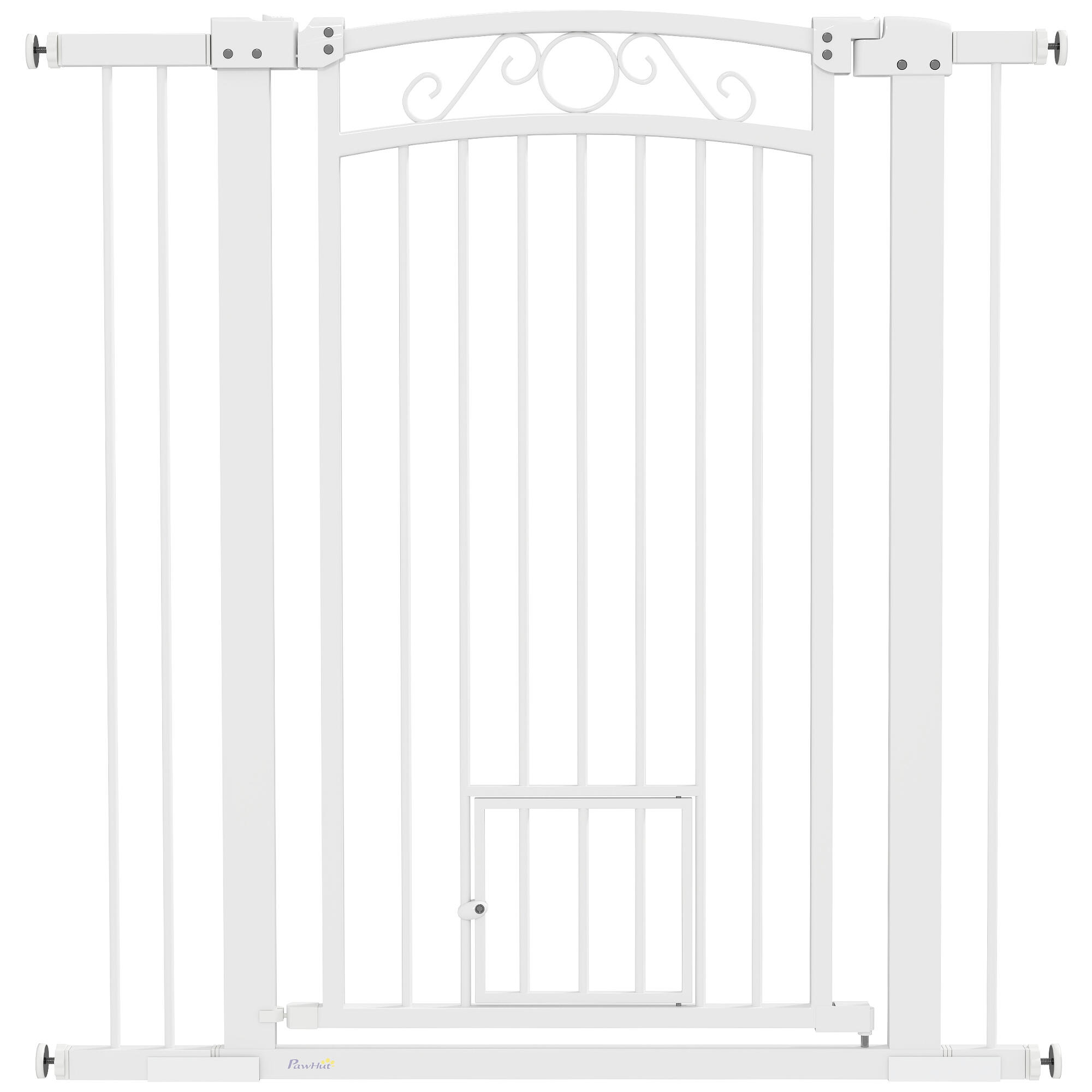 PAWHUT Barreira de segurança para cães 76-102x104 cm branco PawHut