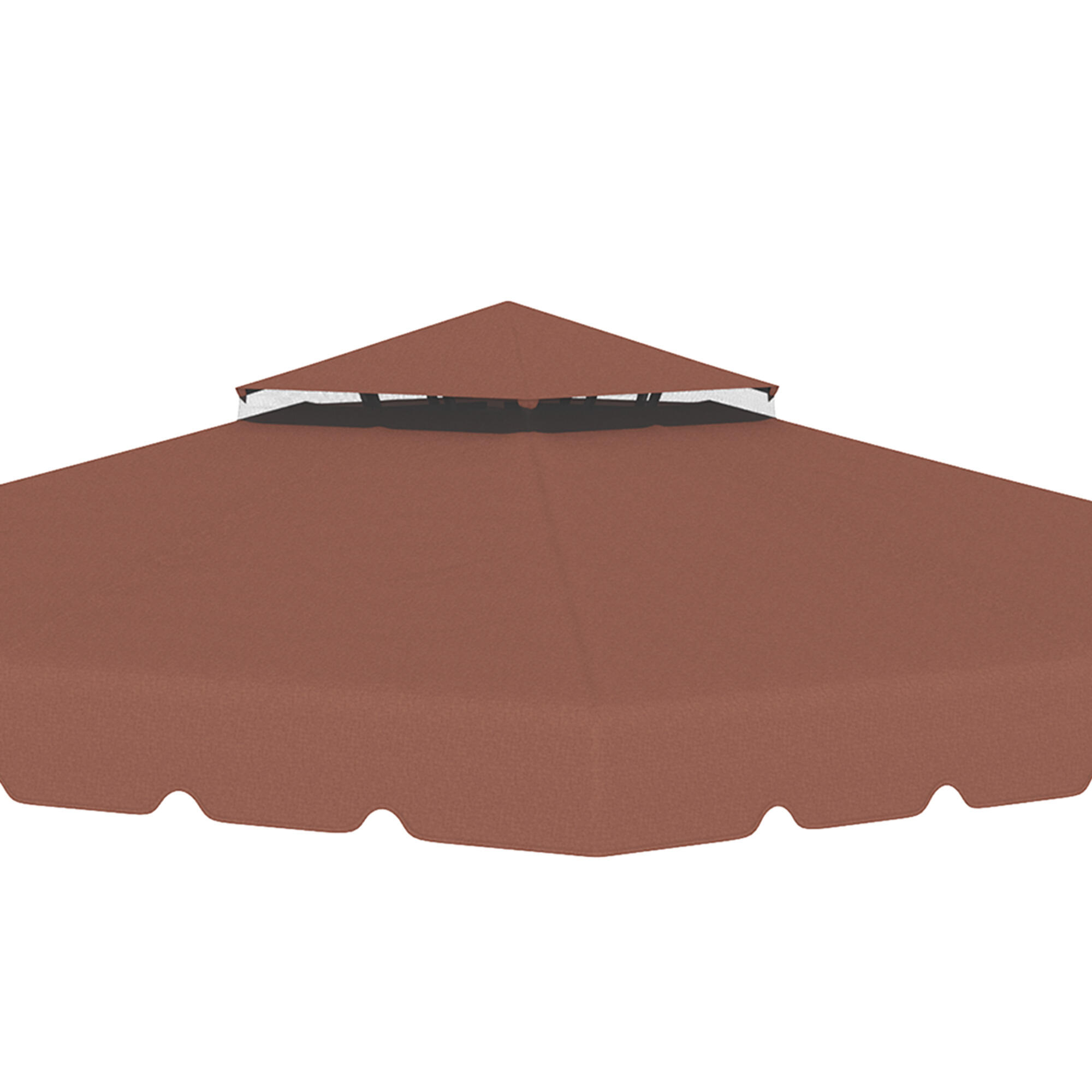 Toldo de substituição para pérgola 300x300 cm marrom Outsunny 5/7