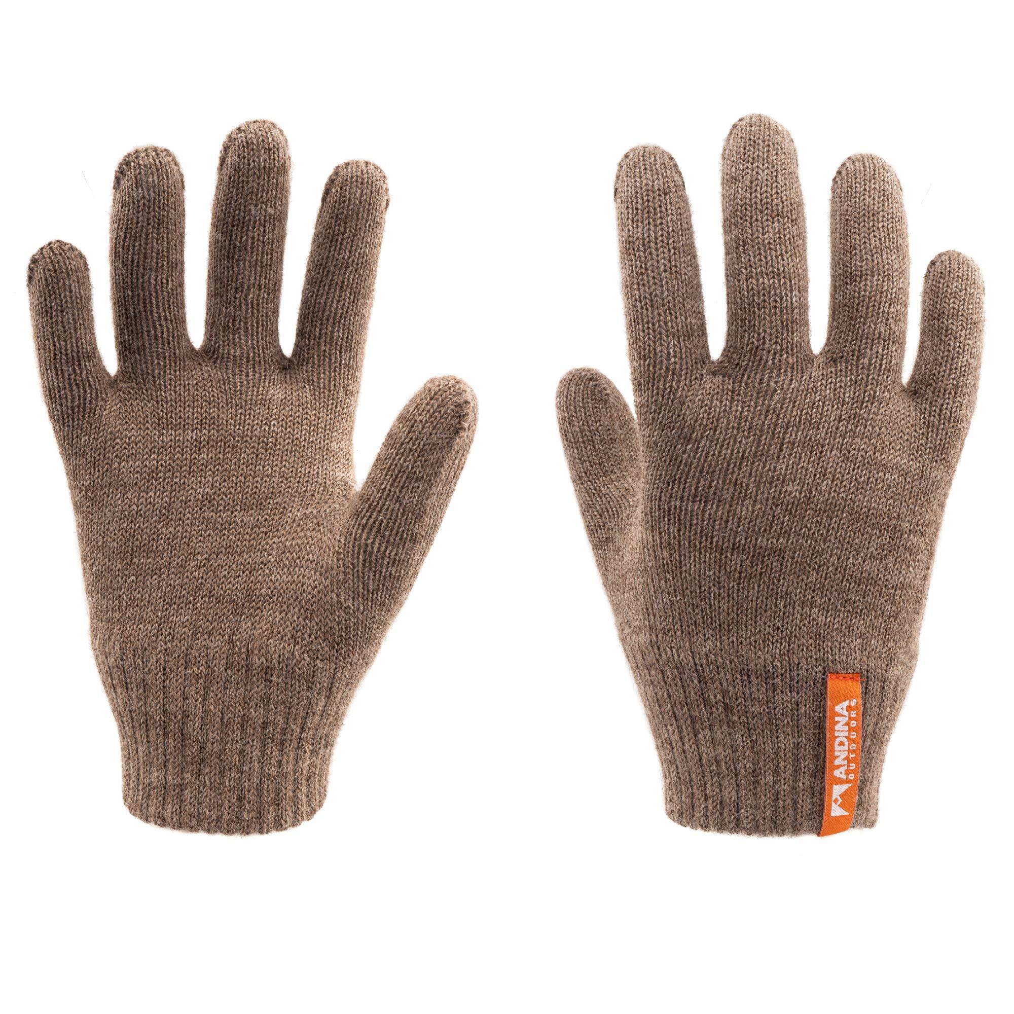 Luvas de alpaca merino para homem e mulher sem costuras para inverno e exterior