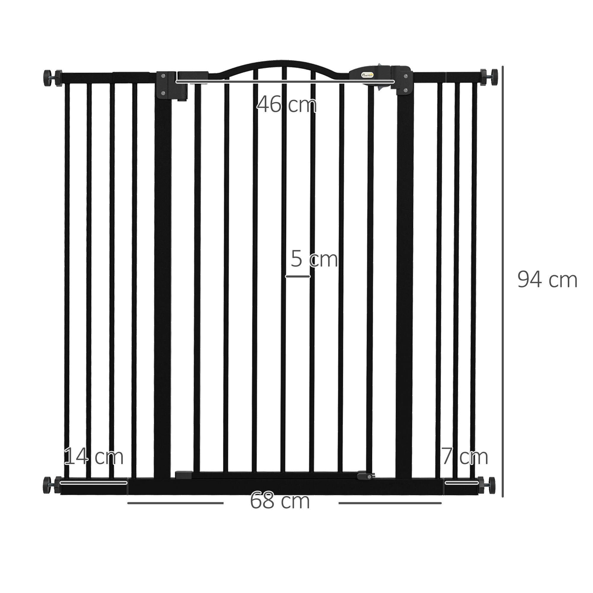 Barrera para Perros PawHut 100x3.5x94 cm Negro 3/7