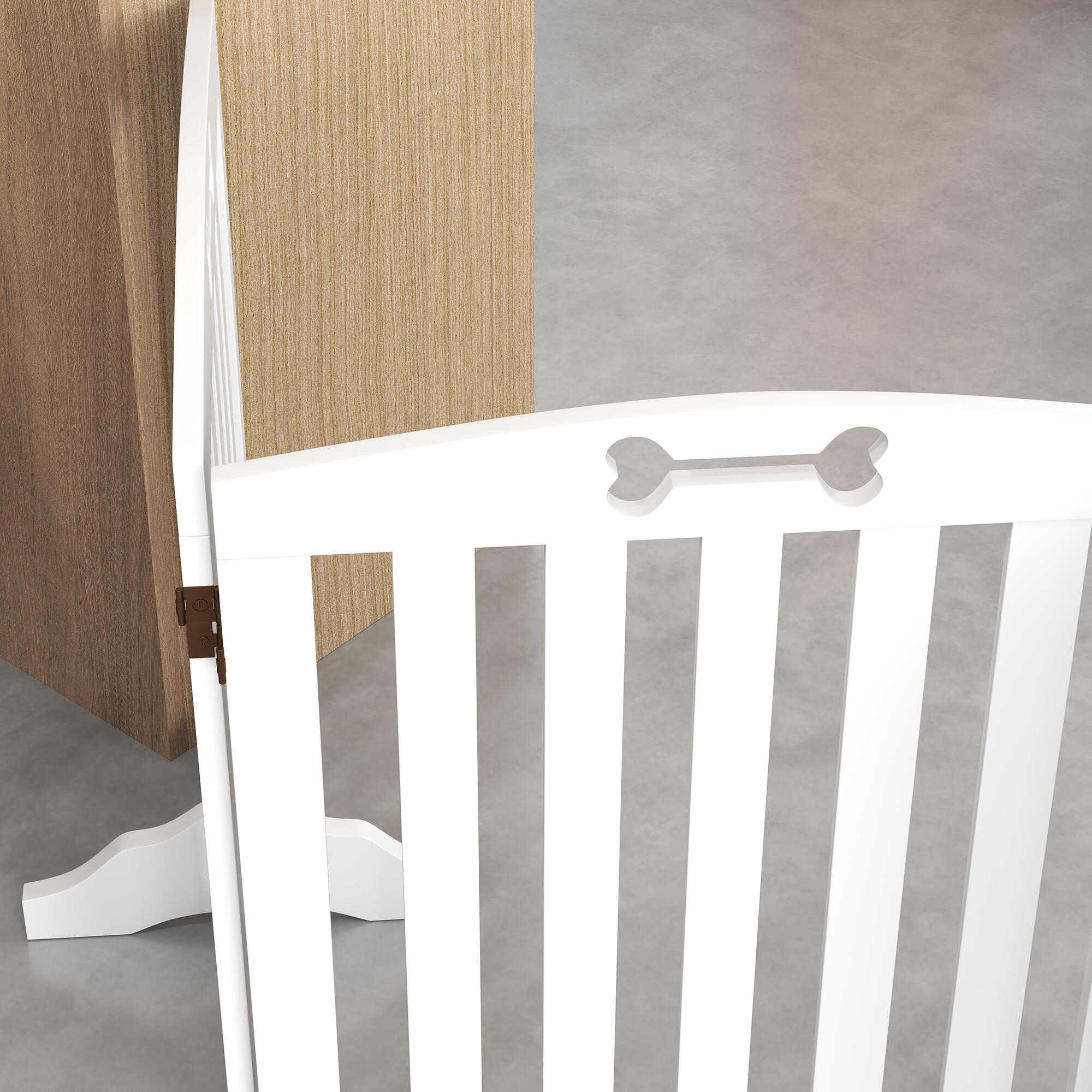 Barrera de Seguridad PawHut 207.5x30x61 cm Blanco 4/7