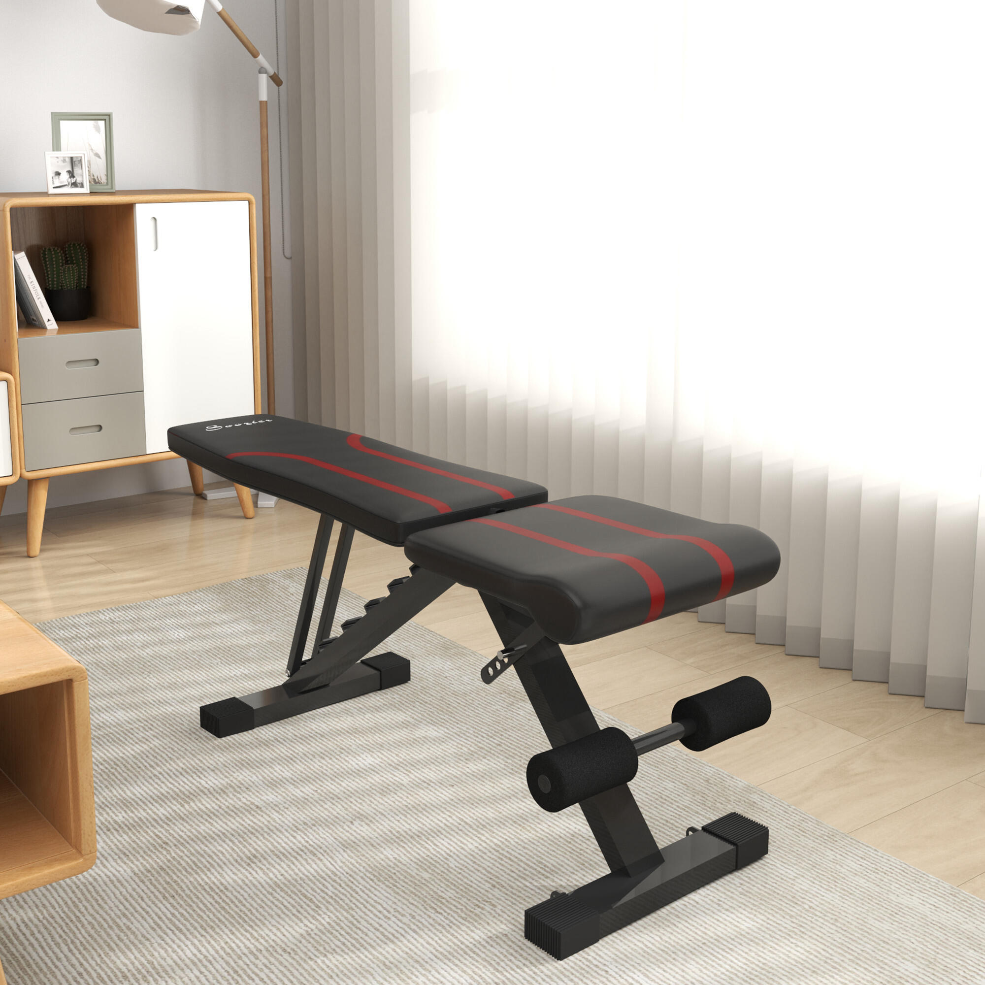 Banco de Pesas SPORTNOW 82x35x107 cm Negro 2/7