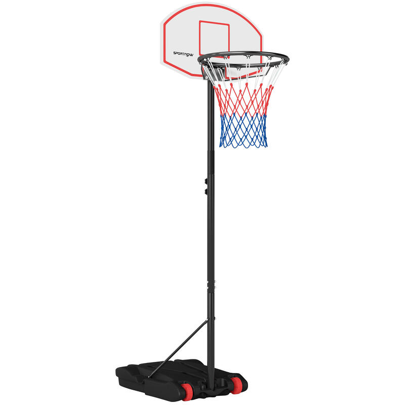 Tabela de basquetebol 75x55x247 cm preto SPORTNOW