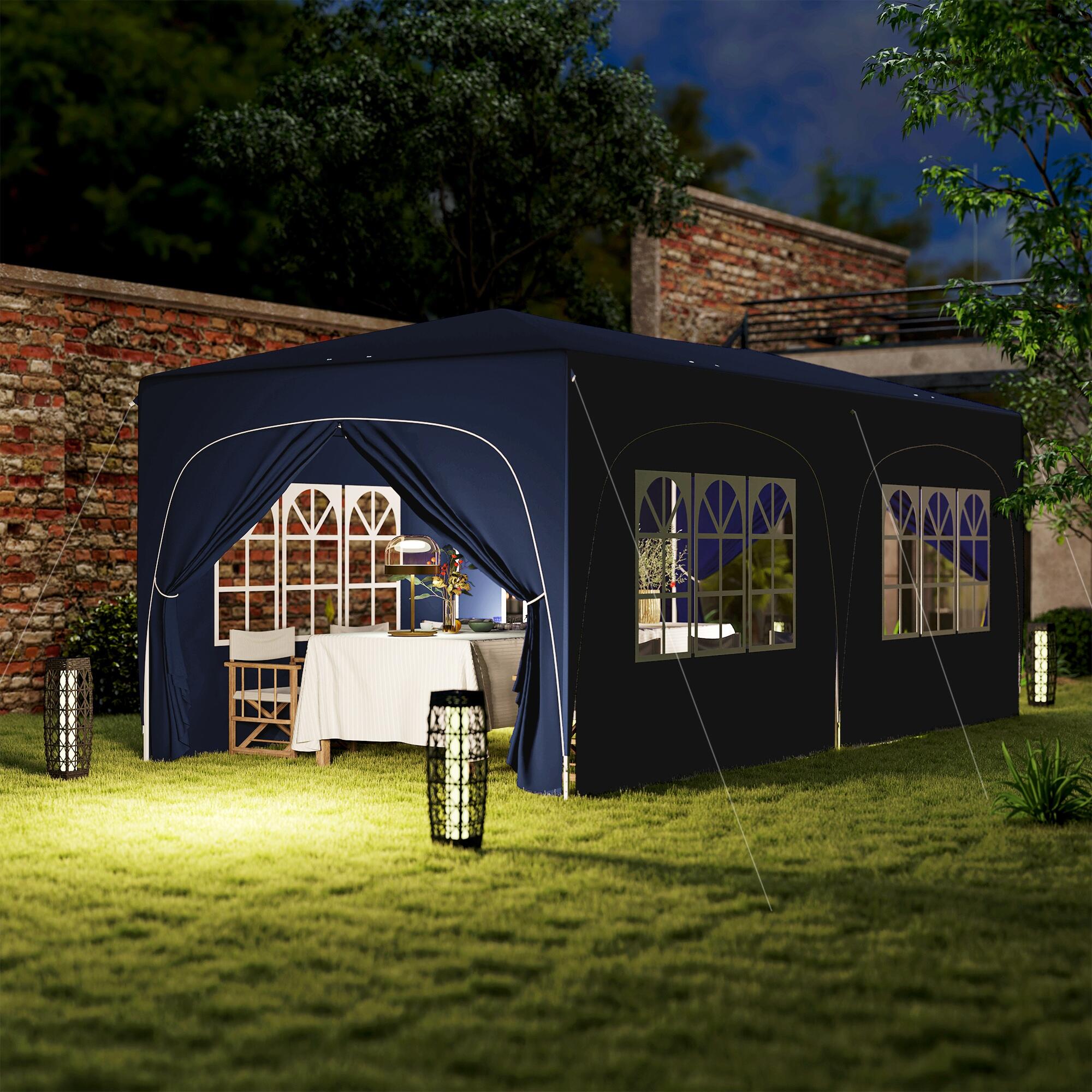 Tenda dobrável azul Outsunny 5/7