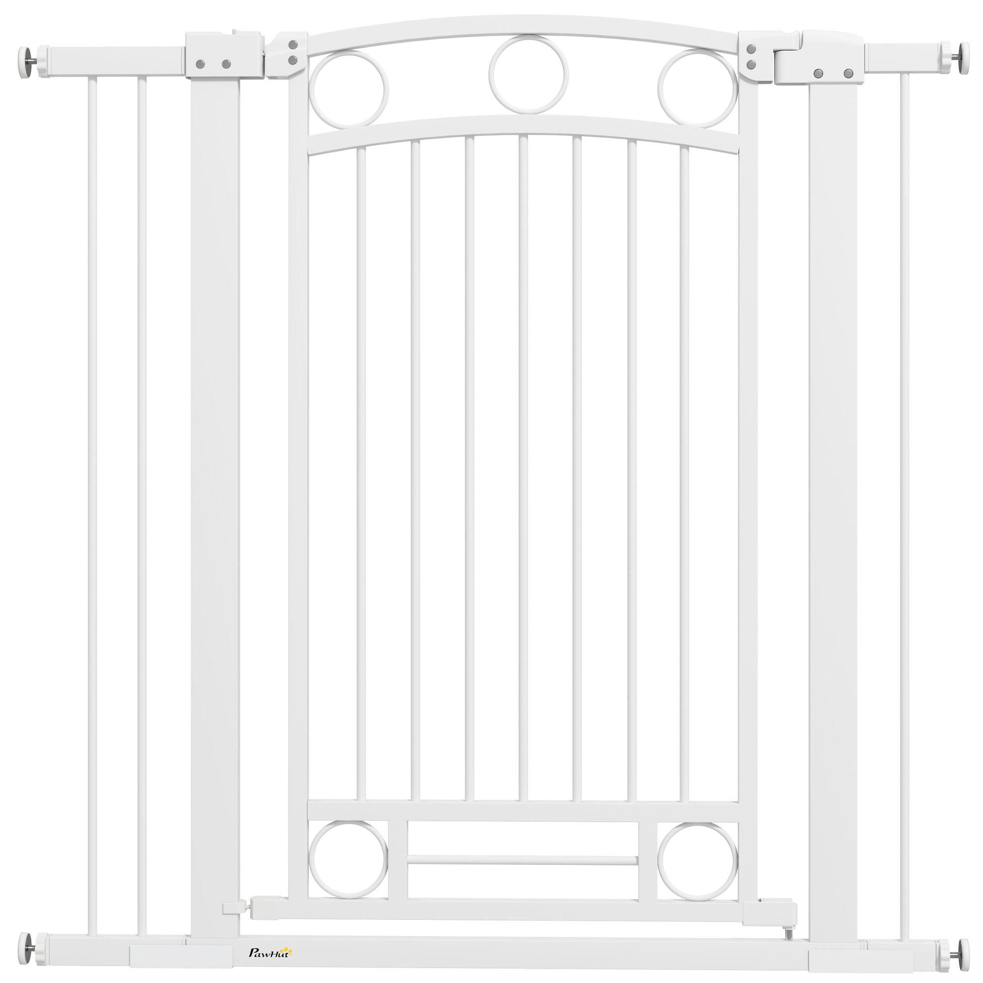 Barreira de segurança para cães 76-104x104 cm branco pawhut