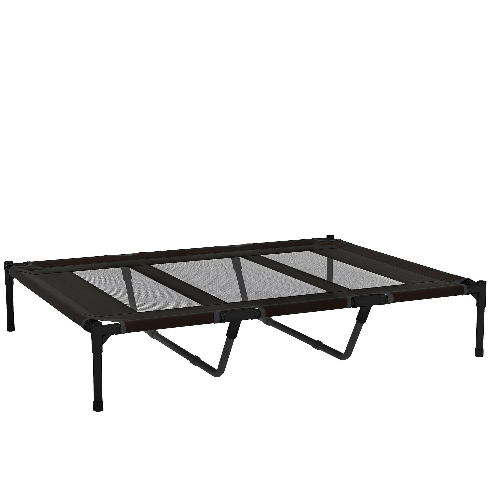 PAWHUT Cama elevada para cães 122x92x23 cm preto PawHut