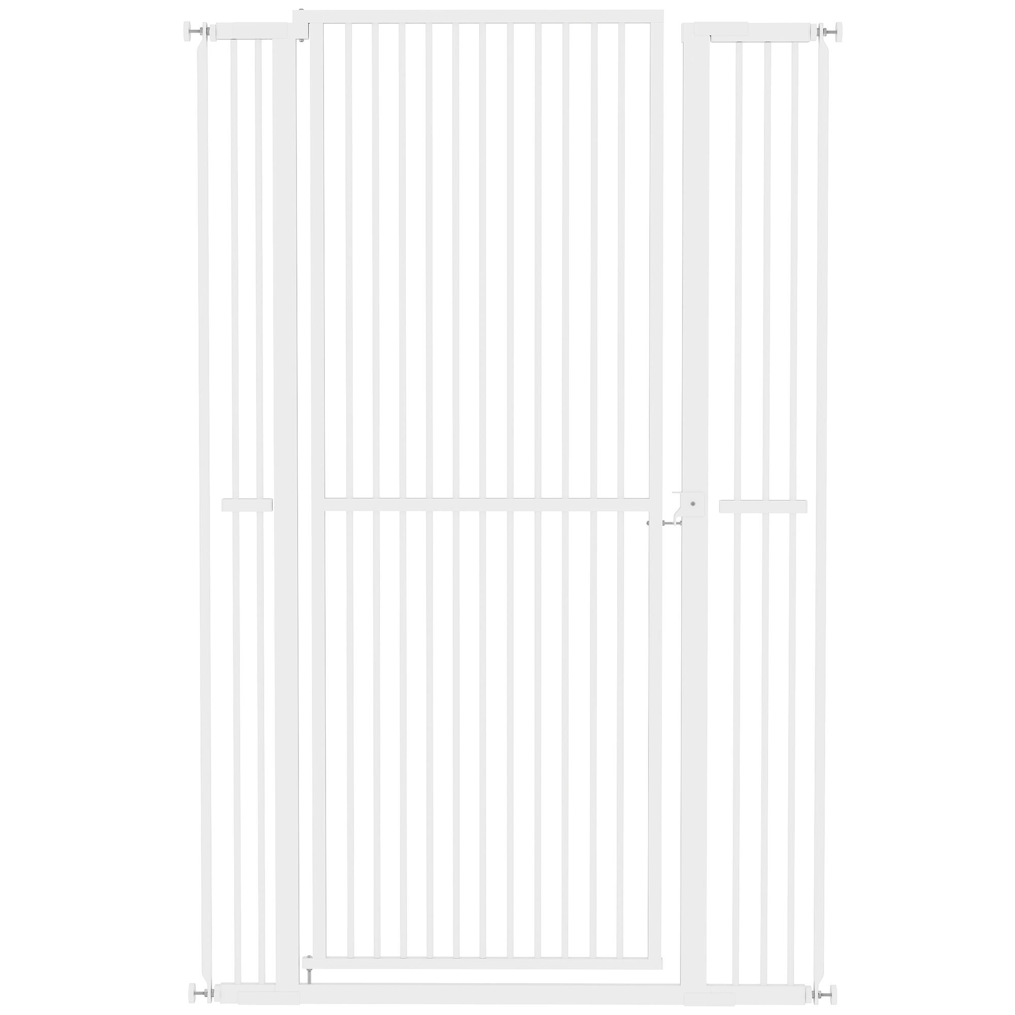 PAWHUT Barreira de segurança cães 104x3.5x150 cm branco PawHut