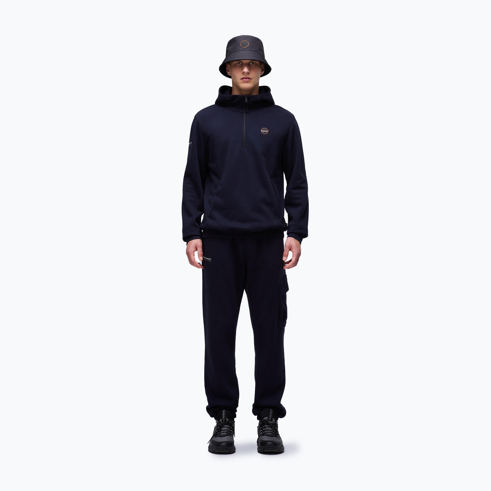 Bluza męska Napapijri B-Badge Half Zip Hooded 2/5