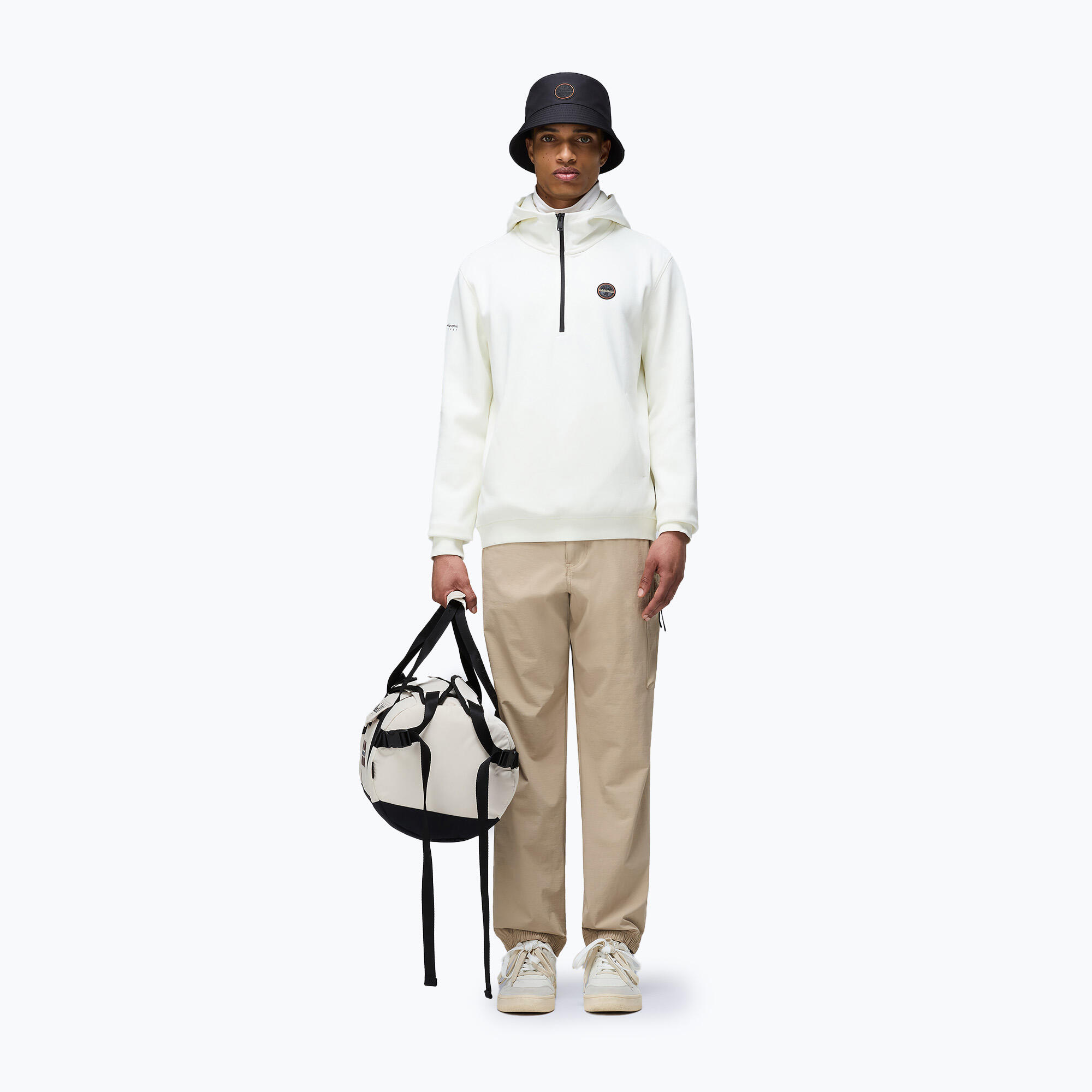 Herrenpullover Napapijri B-Badge Half Zip mit Kapuze 2/5