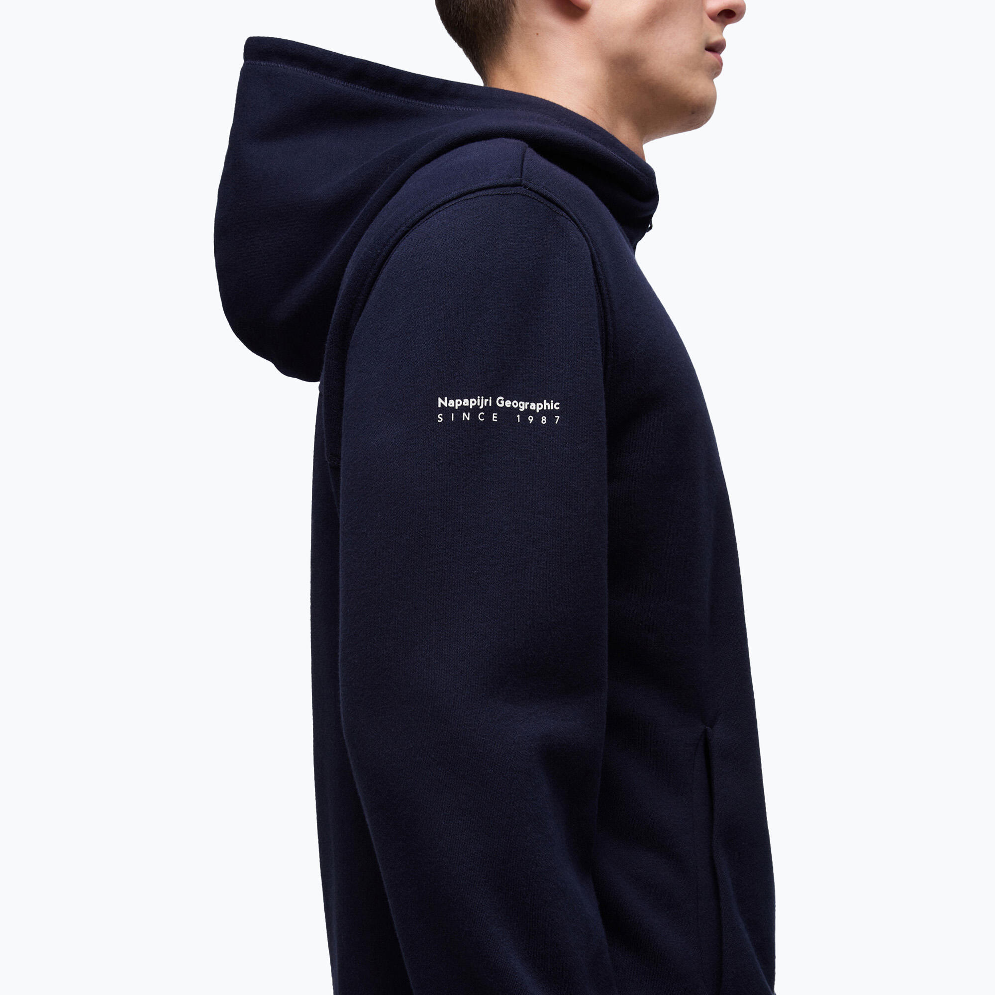 Bluza męska Napapijri B-Badge Half Zip Hooded 4/5