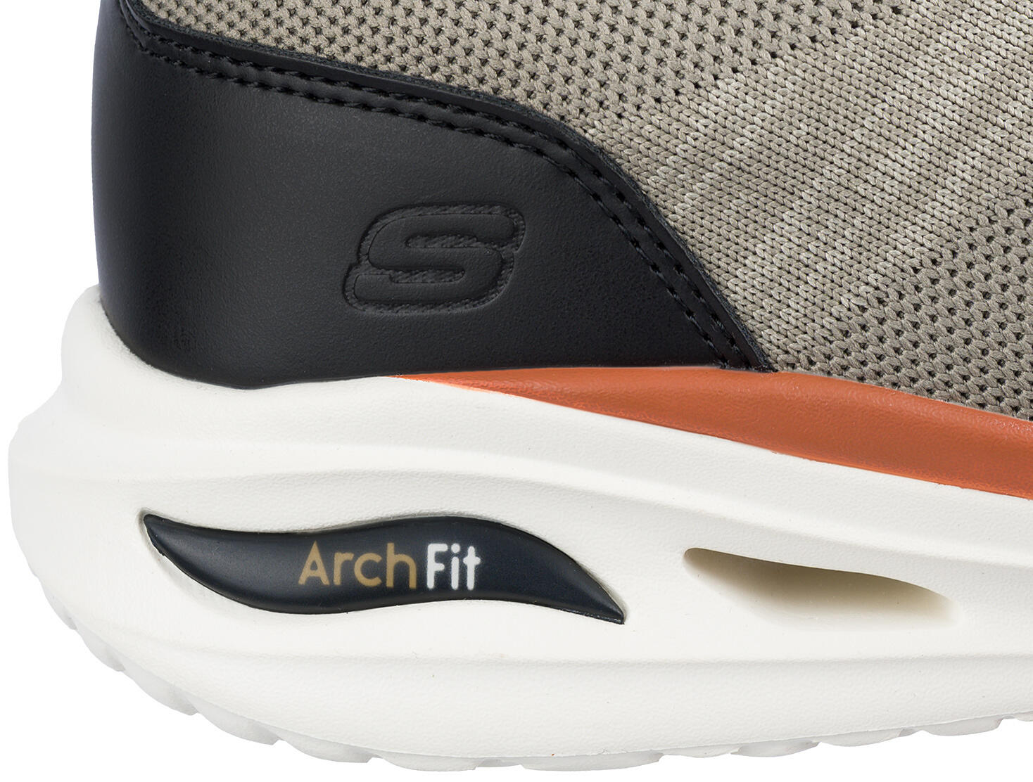Męskie buty sportowe wsuwane beżowe SKECHERS ARCH-FIT ORVAN DENISON 6/7