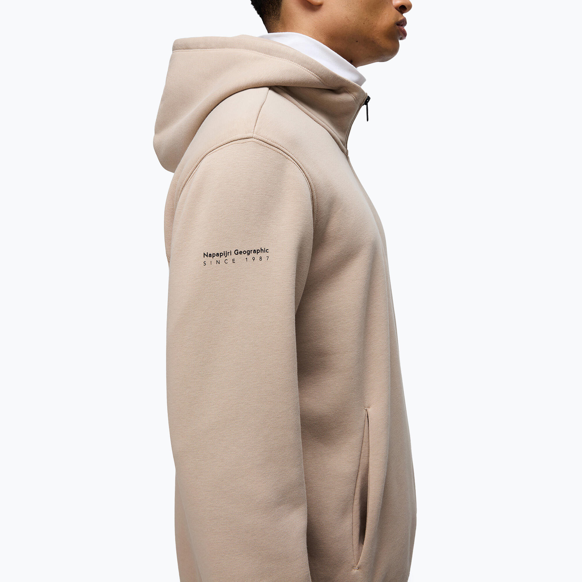 Bluza męska Napapijri B-Badge Half Zip Hooded 4/5