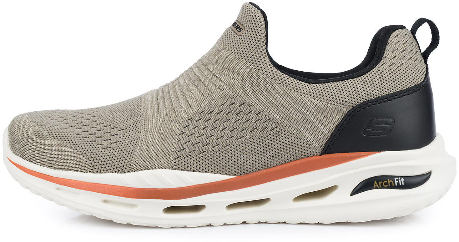 Męskie buty sportowe wsuwane beżowe SKECHERS ARCH-FIT ORVAN DENISON 3/7