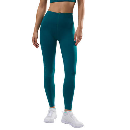 Legging de sport compressif long ventre plat vert