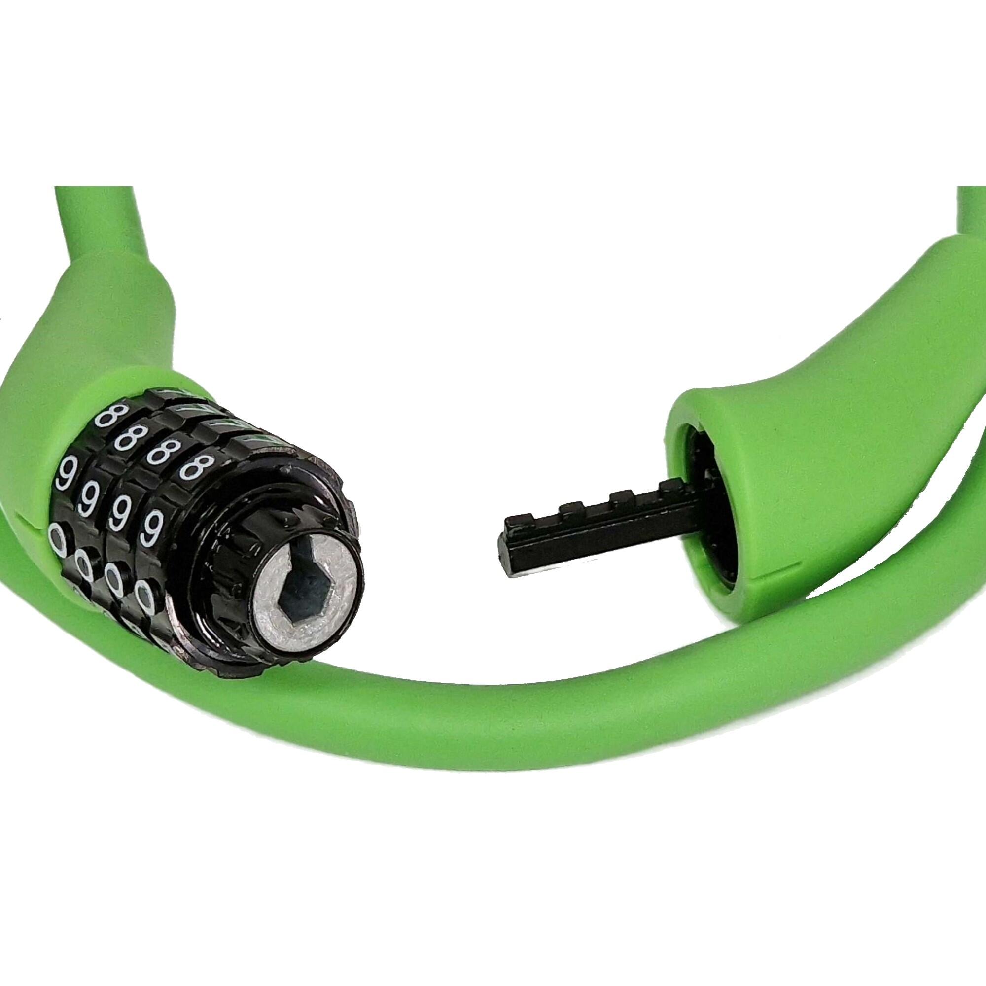M-WAVE Shape Memory 900mm x 12mm Silicone Combination Bicycle Lock ...