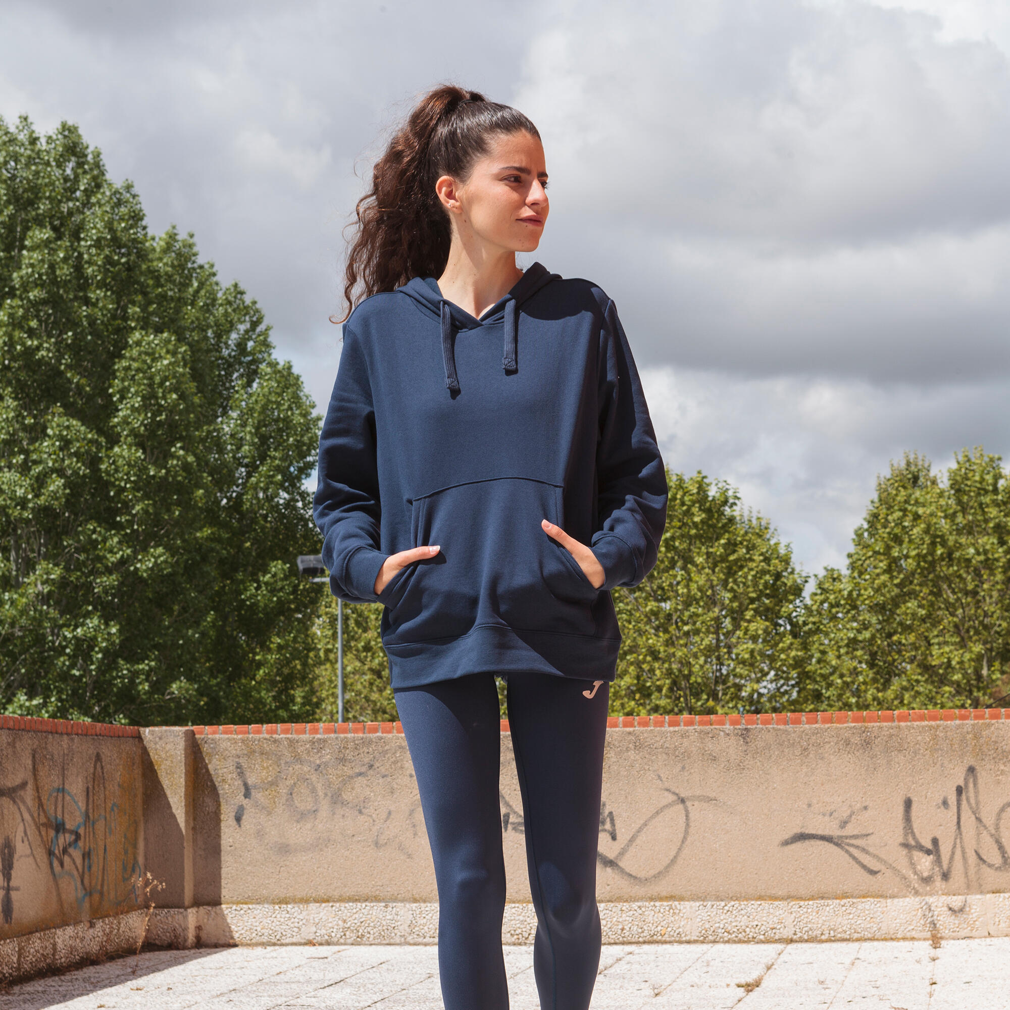 Sweat À Capuche Yoga Enfants Joma Montana Bleu Marine 2/3