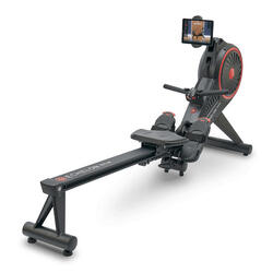 Rameur à Air de fitness - Modèle SMART ROWER - Maison/Appartement - Noir/Rouge