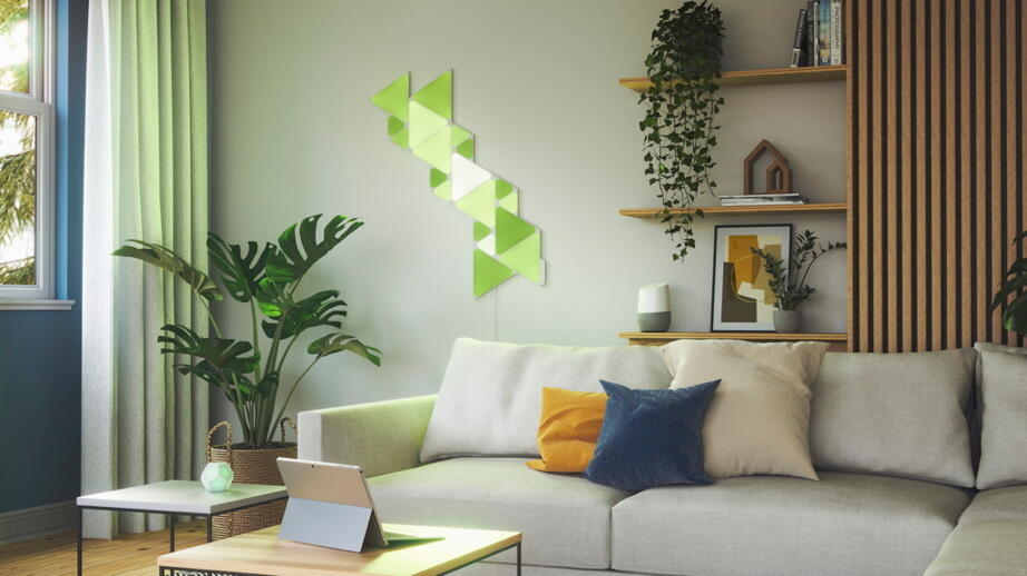 Painéis de luz Nanoleaf Shapes Triangles Mini, conjunto de 10 7/12