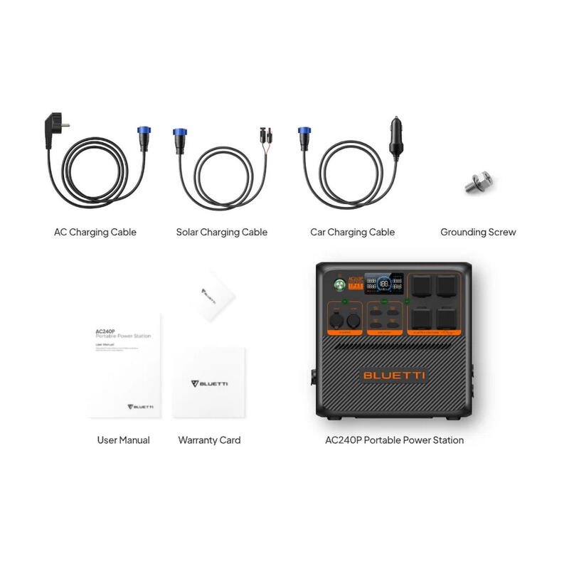 KIT Station électrique  BLUETTI AC240P avec Panneau Solaire 200W
