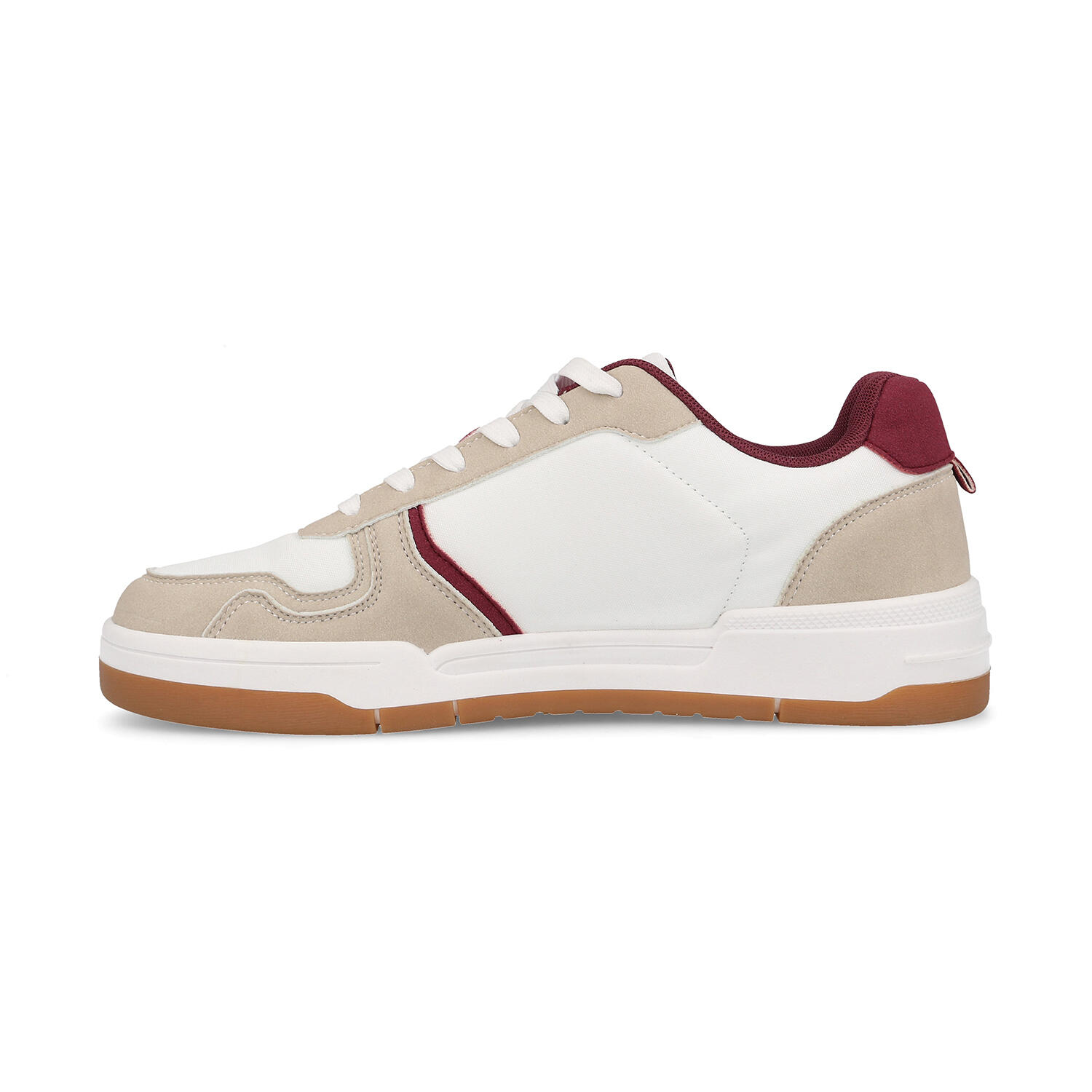 Zapatilla Deporte Hombre Guinate Burdeos 3/4