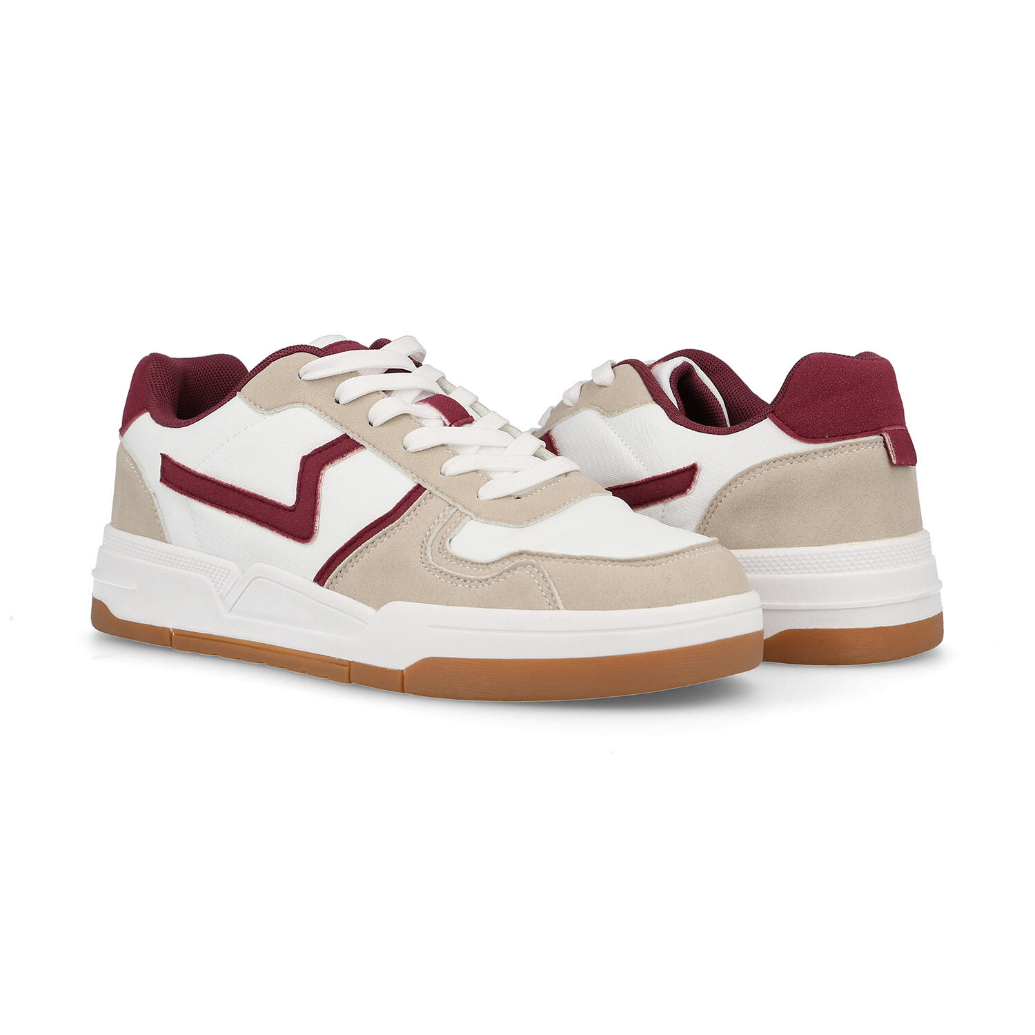 Zapatilla Deporte Hombre Guinate Burdeos 4/4
