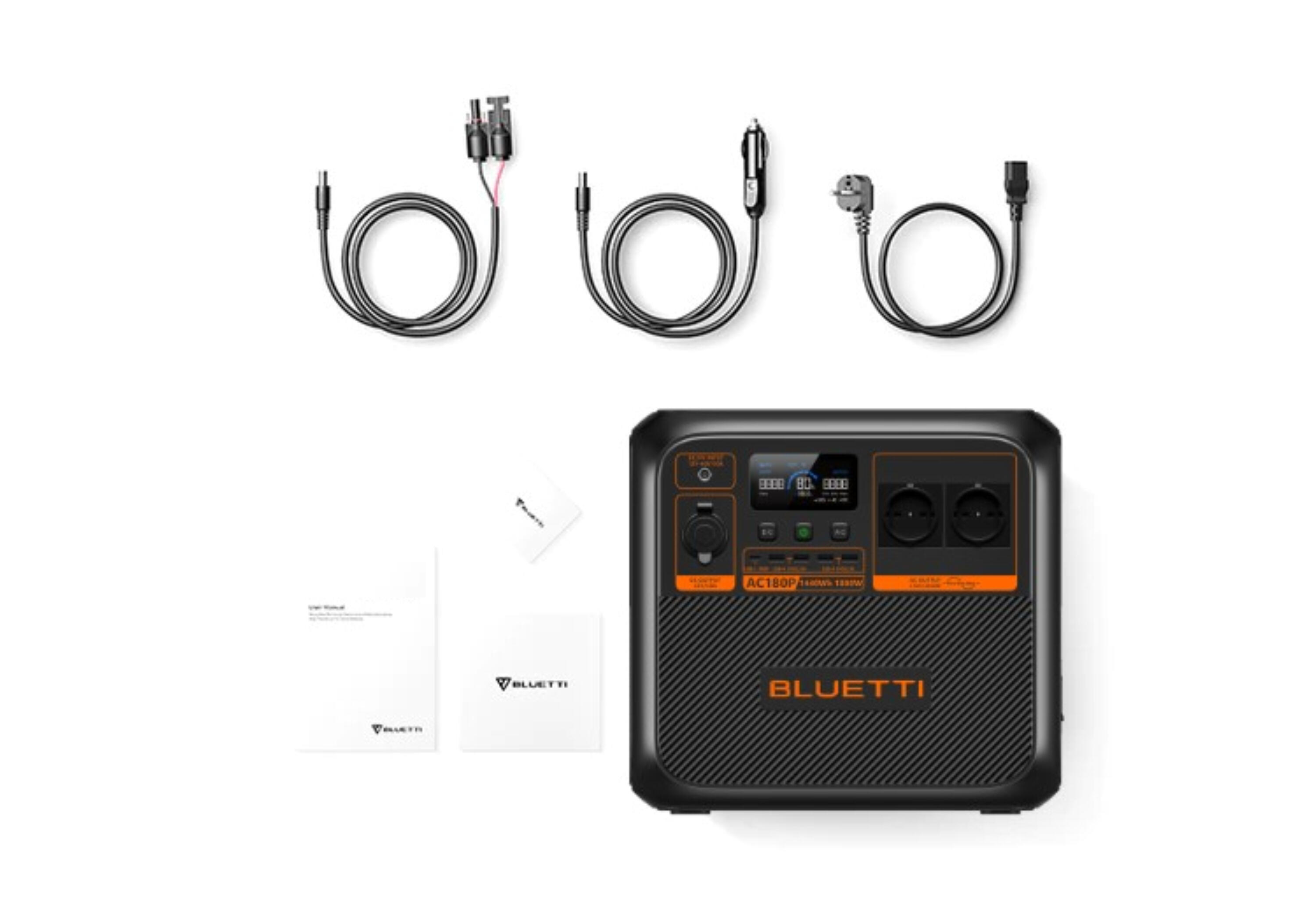 Nabíjecí stanice Powerbanky BLUETTI AC180P Kit s solárním panelem 220 W 3/8
