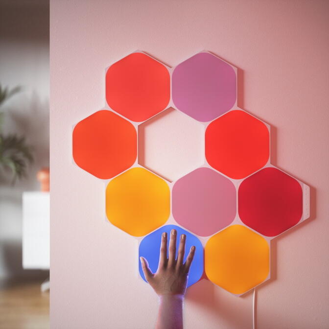 accesorio para reloj - shapes hexagons - pack de 3 hexágonos LED adicionales 3/6
