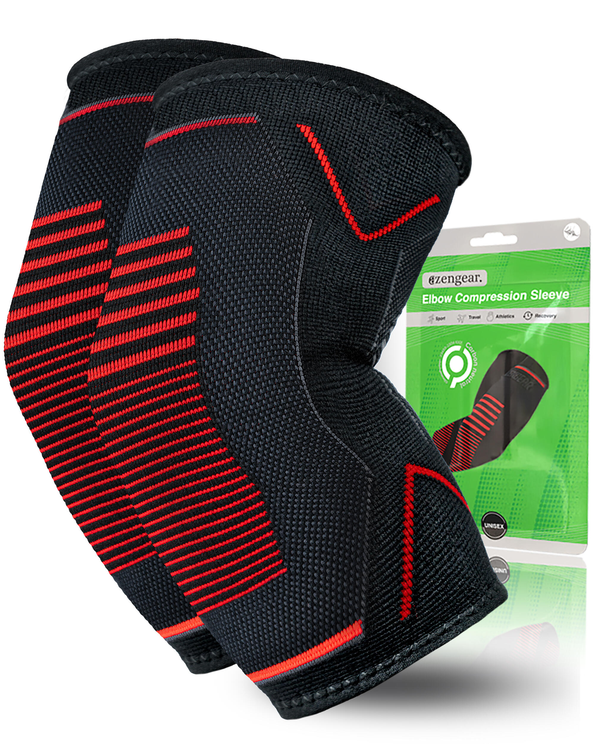 AZENGEAR Compressie- en ondersteuningselleboogbrace (paar), armmouw (XL)