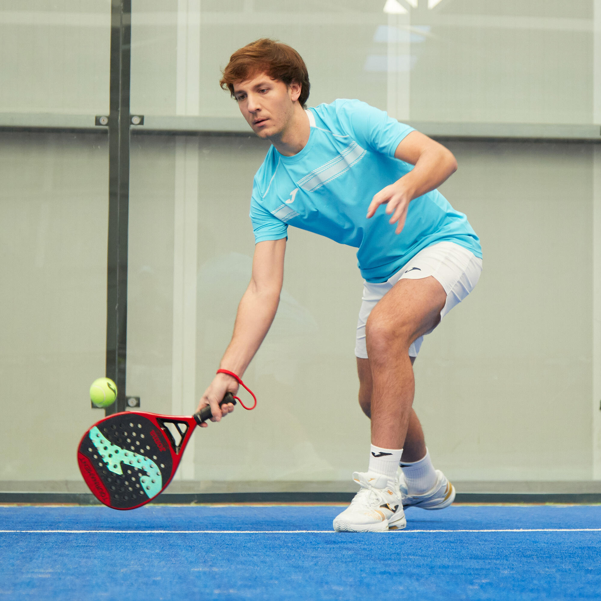 T-Shirt Manga Curta Padel Homem Joma Smash Azul 4/5