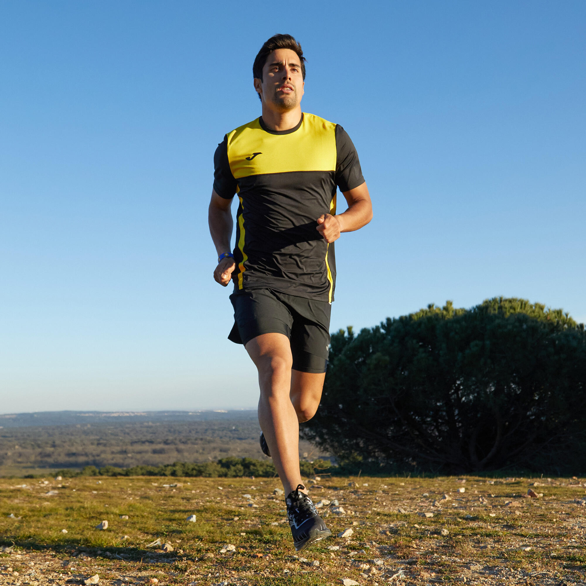 Maillot Manches Courtes Running Homme Joma R-Trail Nature Noir 2/5