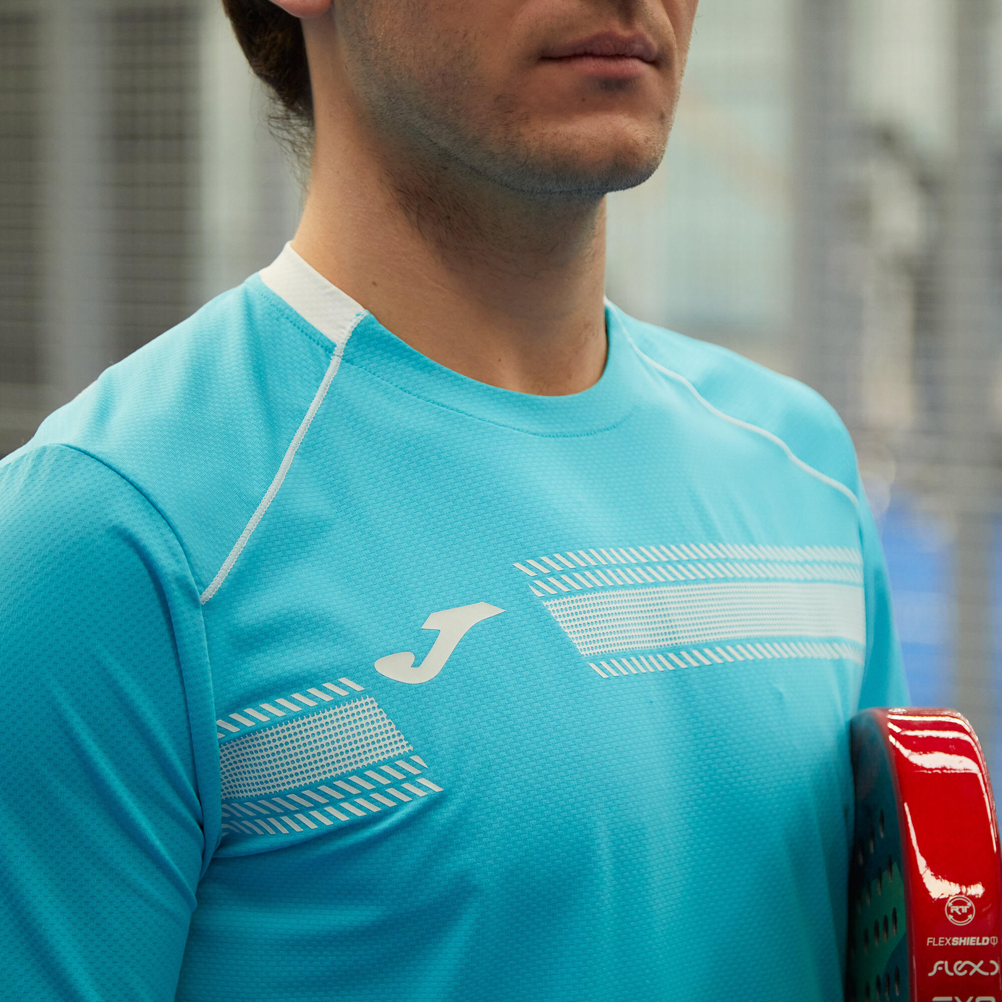 T-Shirt Manga Curta Padel Homem Joma Smash Azul 3/5