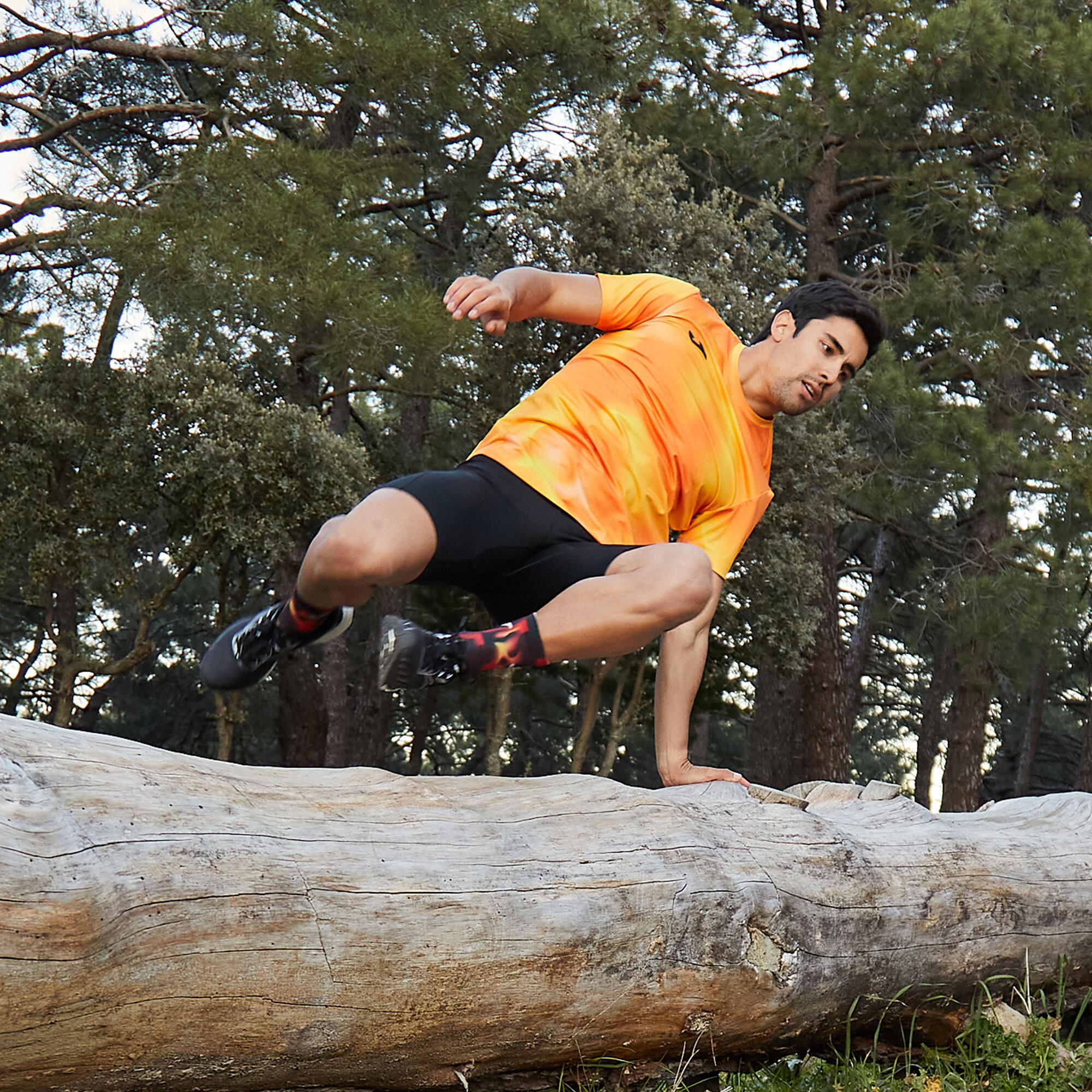 Maillot Manches Courtes Running Homme Joma R-Trail Nature Orange 3/5
