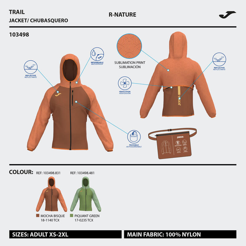 Veste de running homme Joma R-Trail Nature Raincoat