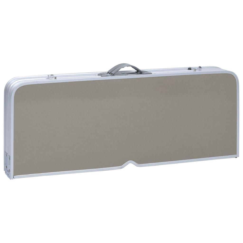 Mesa de camping plegable con 4 asientos acero aluminio 6/7