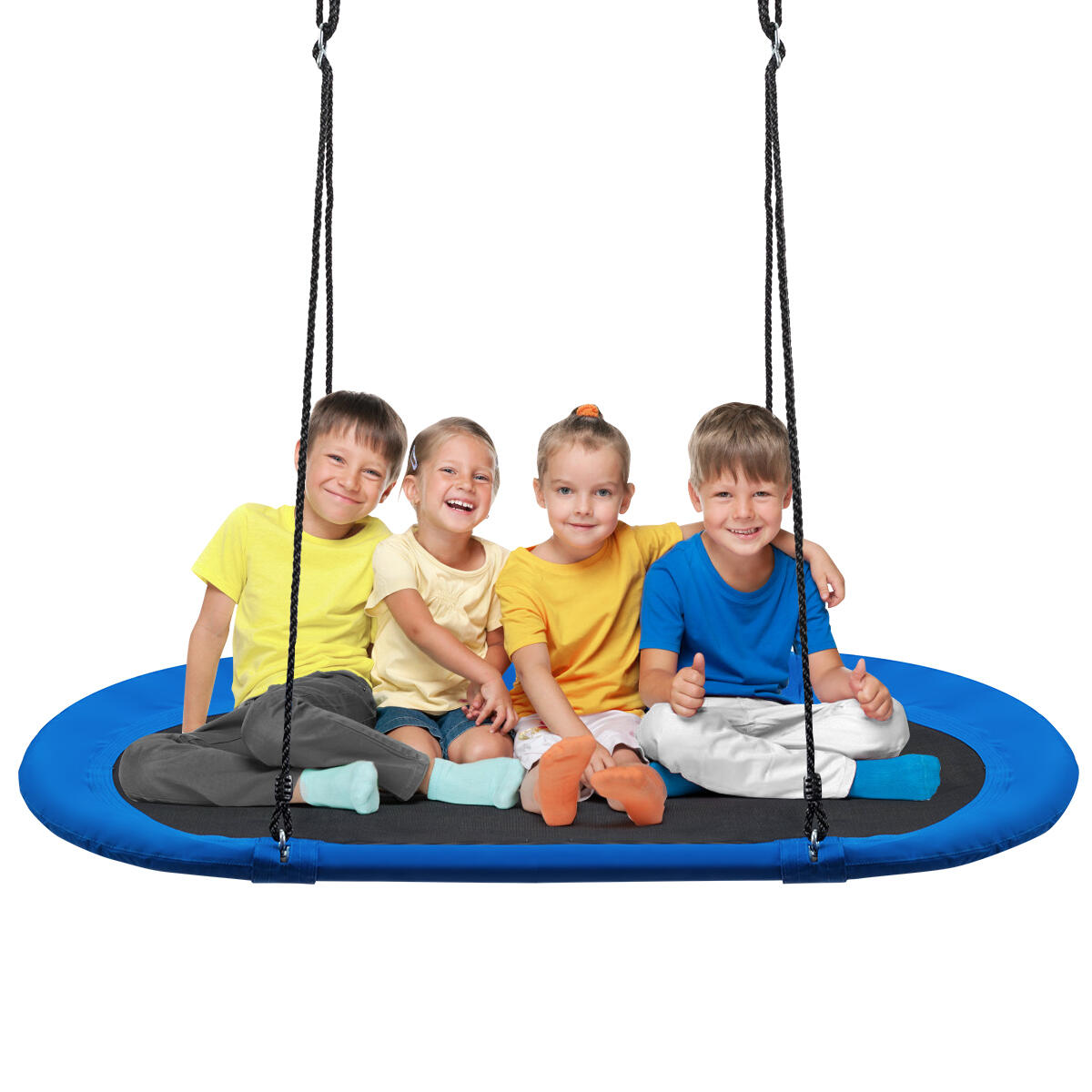 Giant Platform Tree Swing Seat Outdoor Hammock Chair 317KG Load Blue