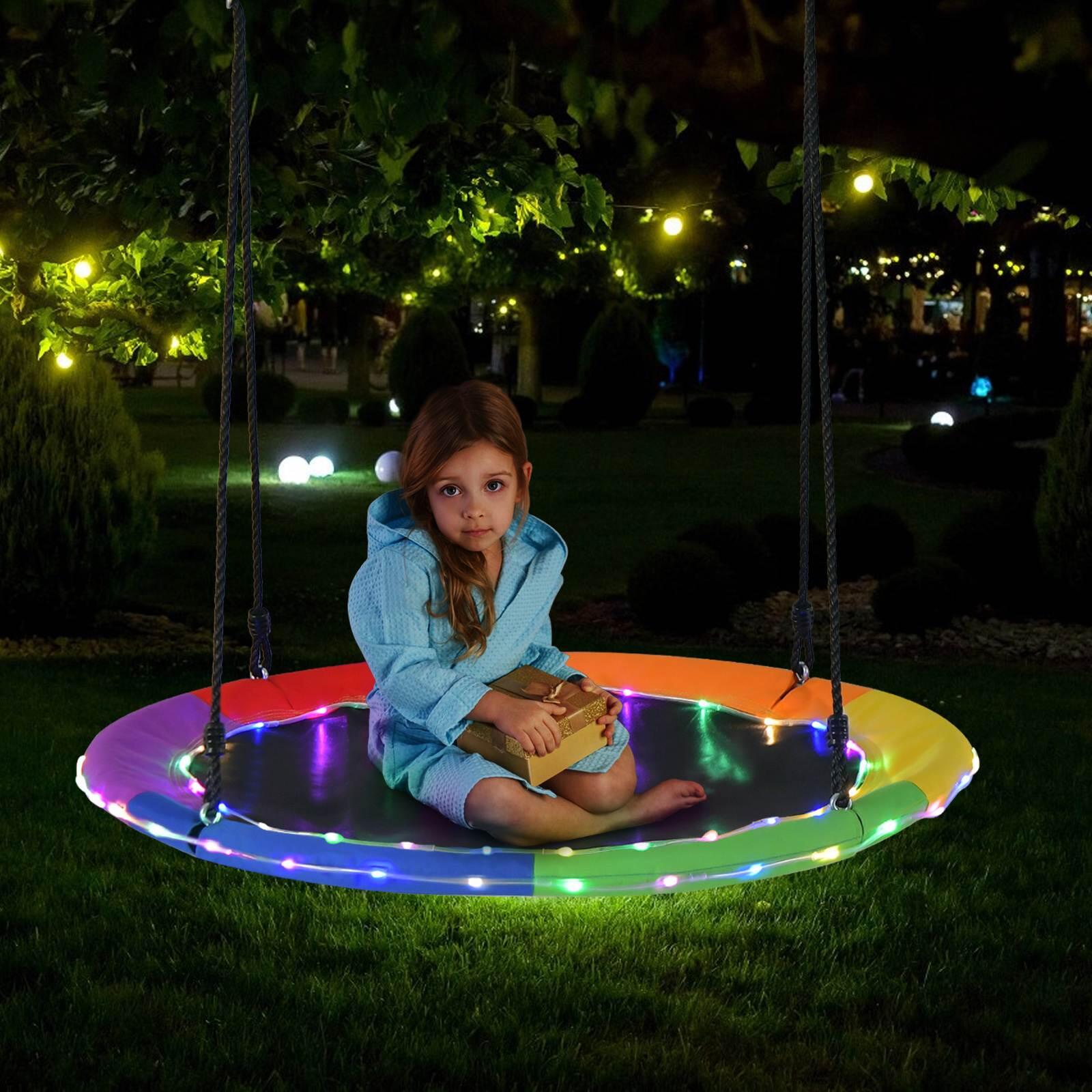 【ケテケテ】ALBERO wide chest / unico ウニコ 100cm Saucer Tree Swing Seat 300KG Outdoor Hammock w/LED