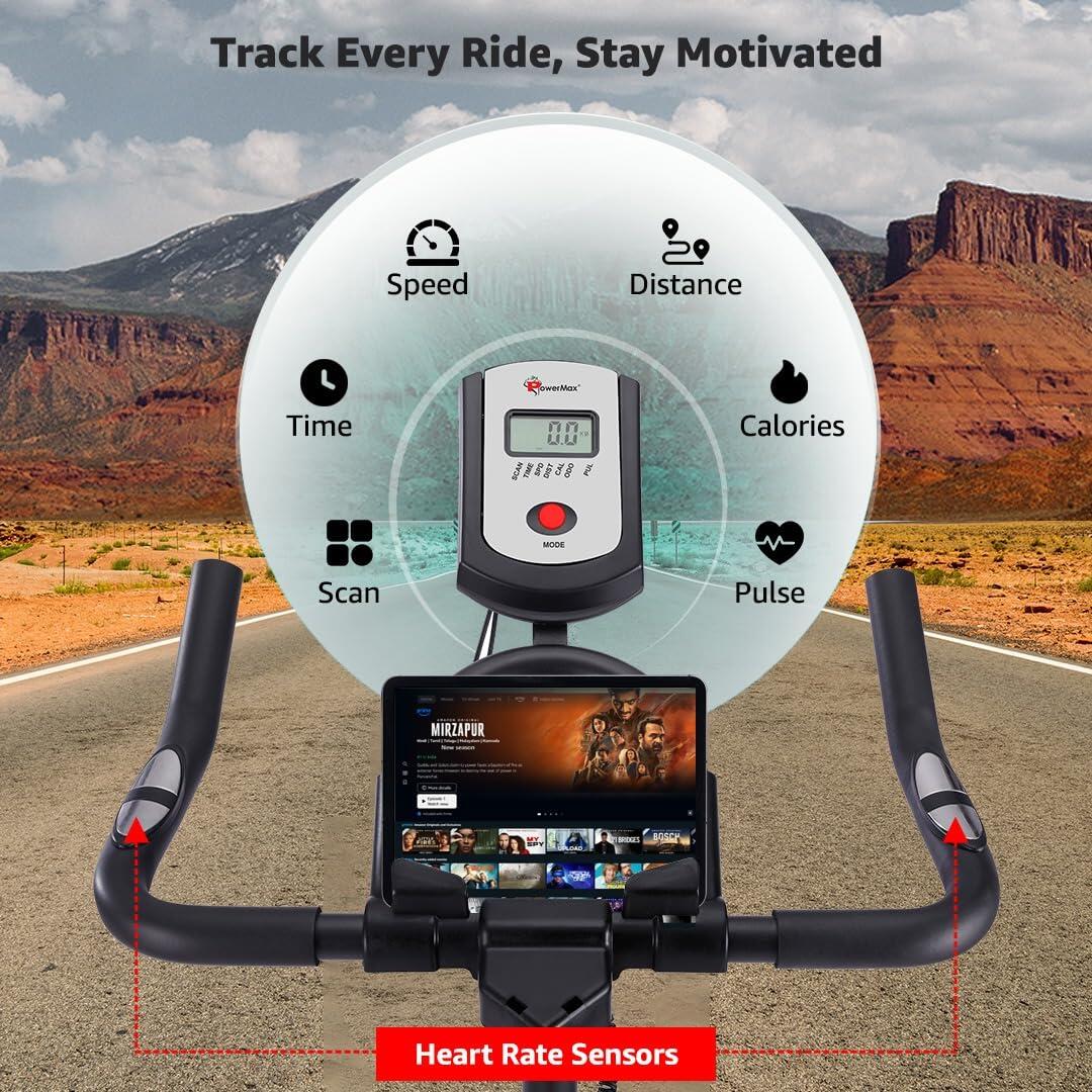 Powermax Fitness BS-140 Home Use Group Bike/Spin Bike(White)