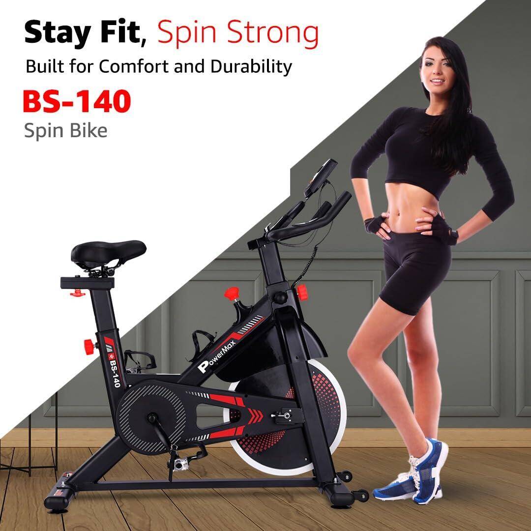 Powermax Fitness BS-140 Home Use Group Bike/Spin Bike(White) -  2