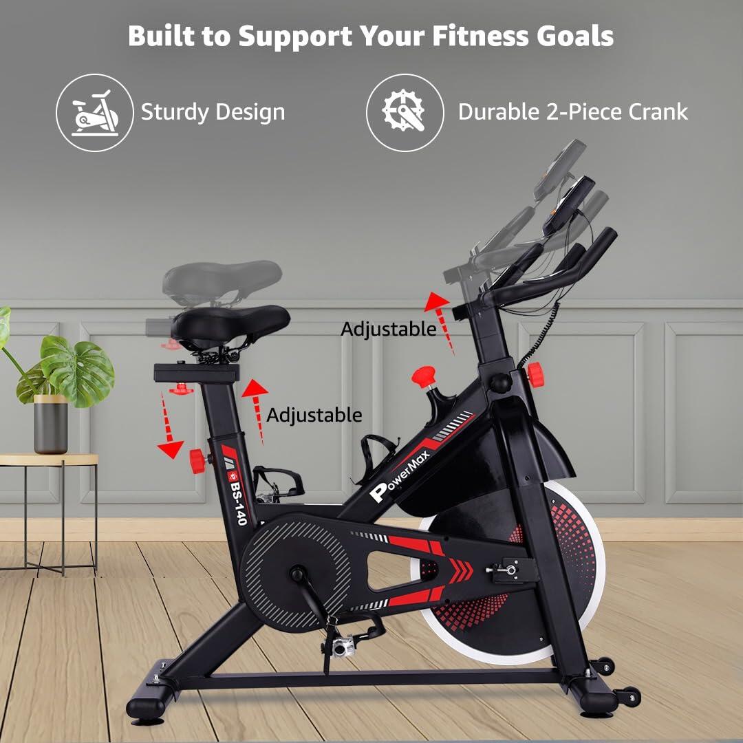 Powermax Fitness BS-140 Home Use Group Bike/Spin Bike(White)